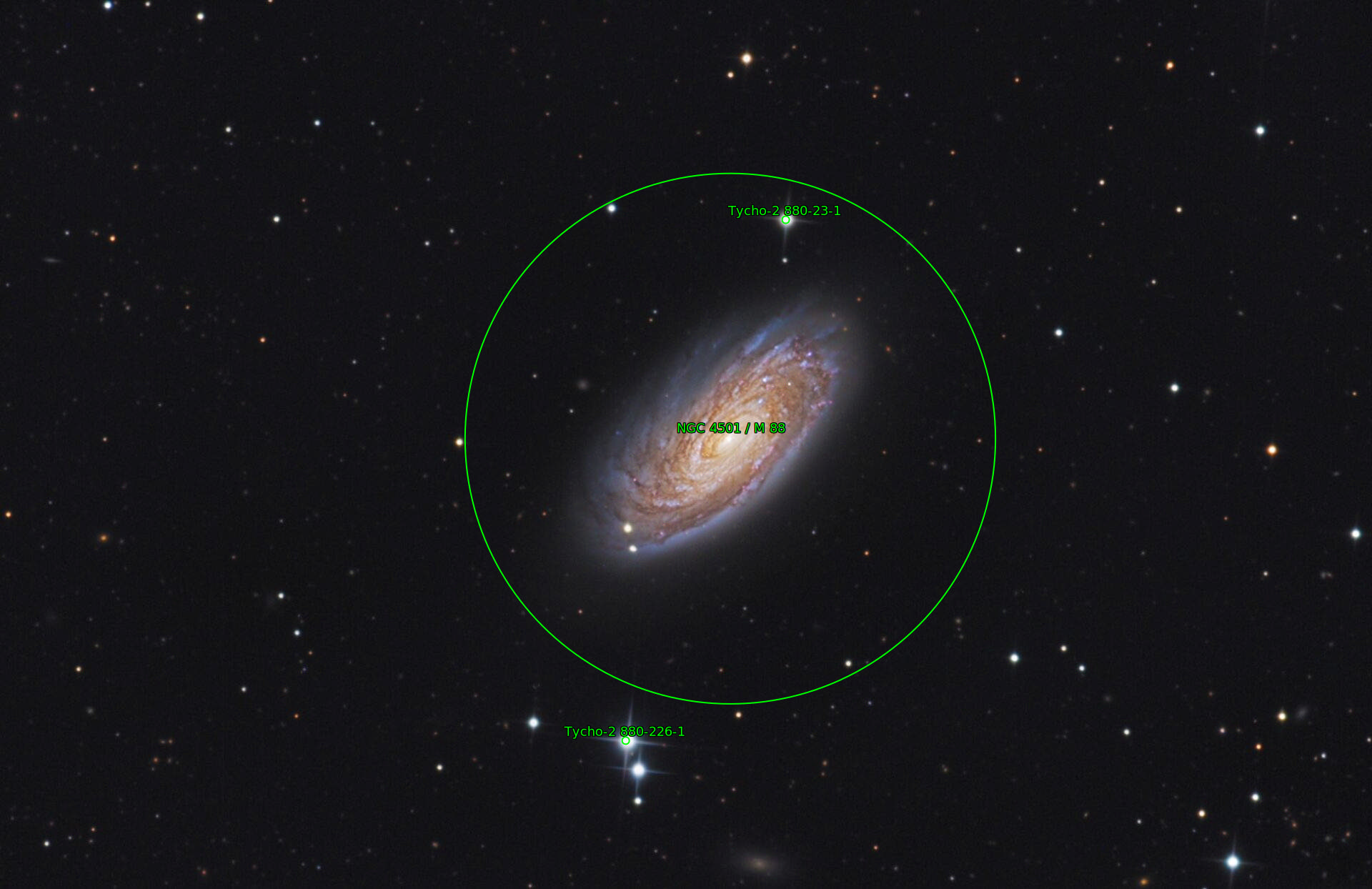 Sternkarten-Overlay (Astrometry.net)