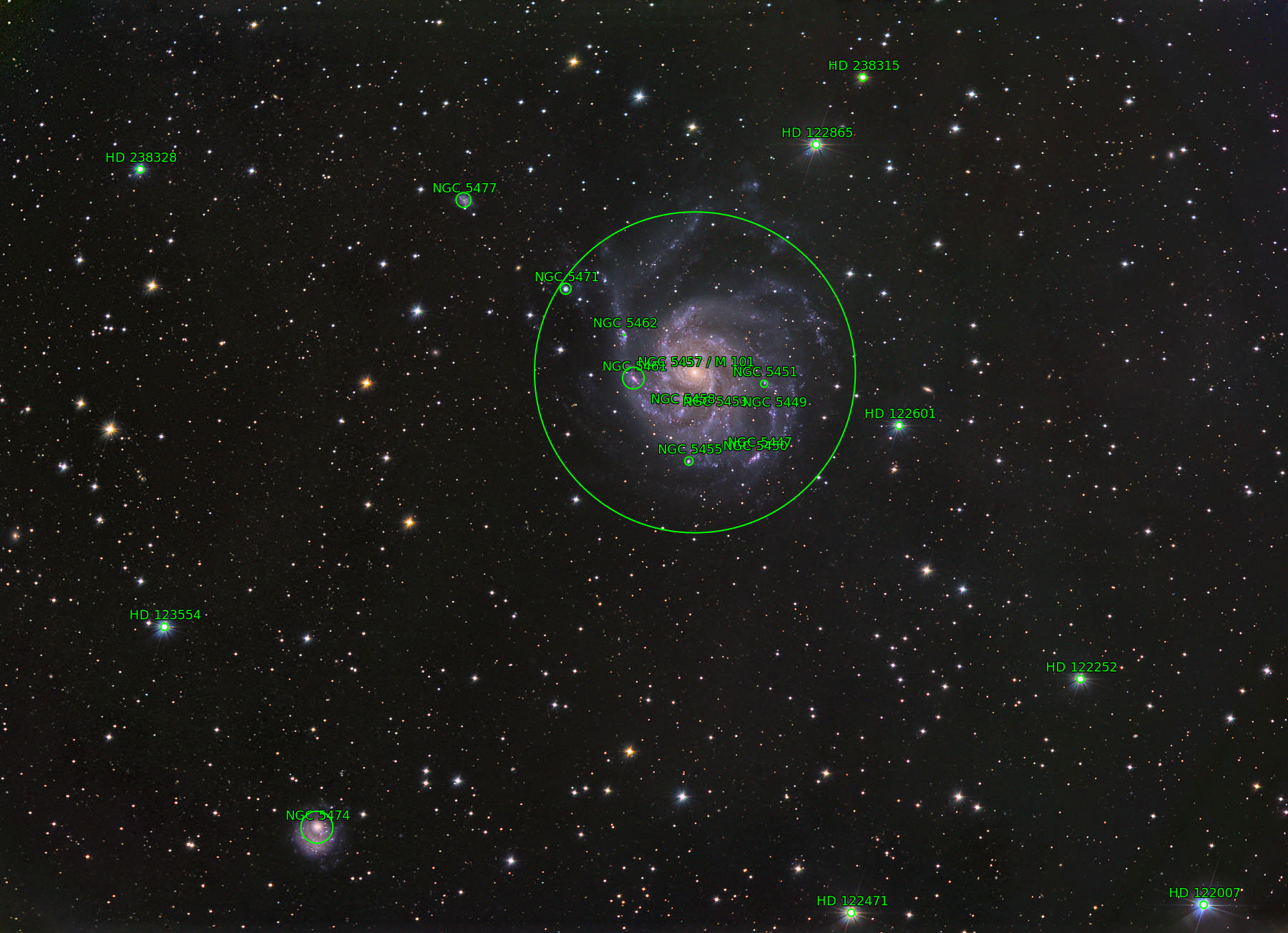 Sternkarten-Overlay (Astrometry.net)