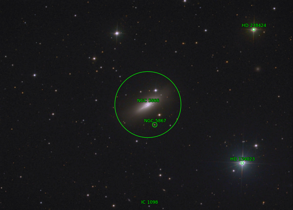 Sternkarten-Overlay (Astrometry.net)