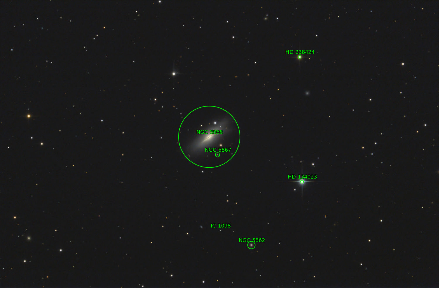 Sternkarten-Overlay (Astrometry.net)