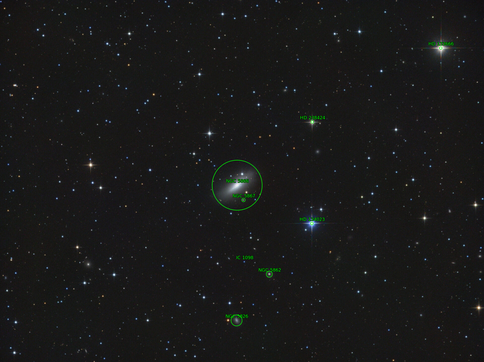 Sternkarten-Overlay (Astrometry.net)