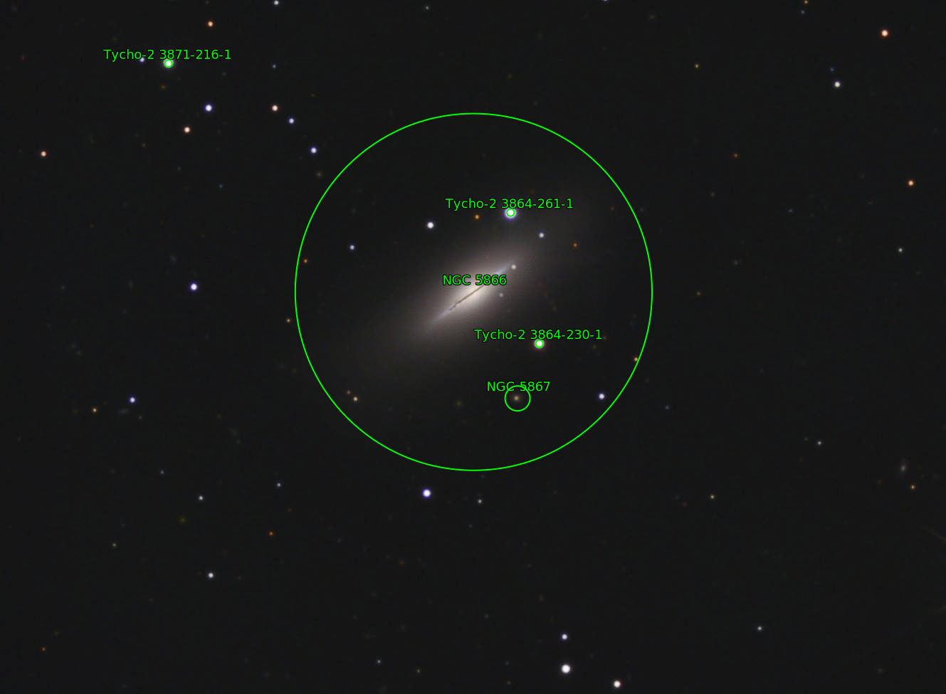 Sternkarten-Overlay (Astrometry.net)