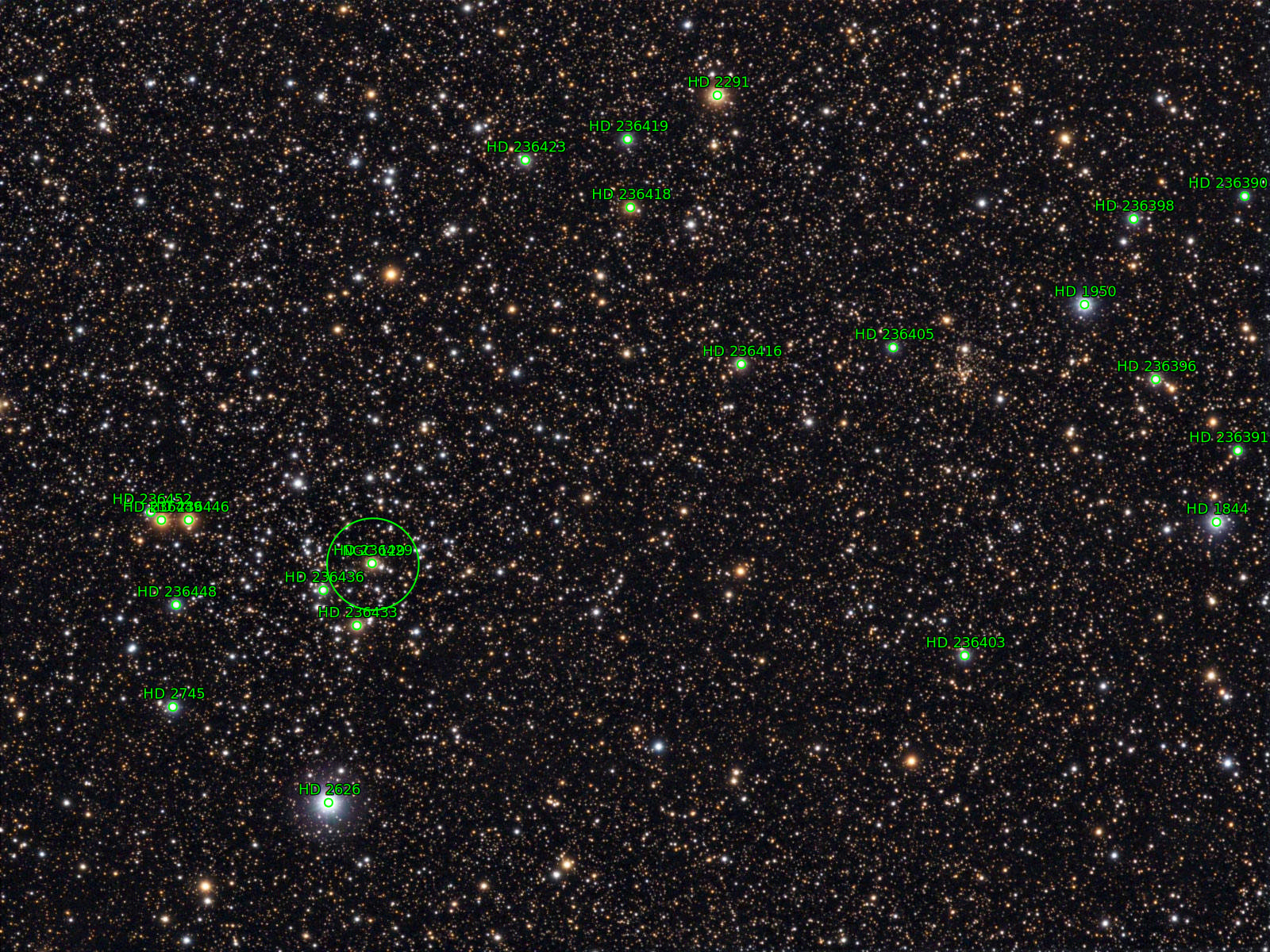 Sternkarten-Overlay (Astrometry.net)