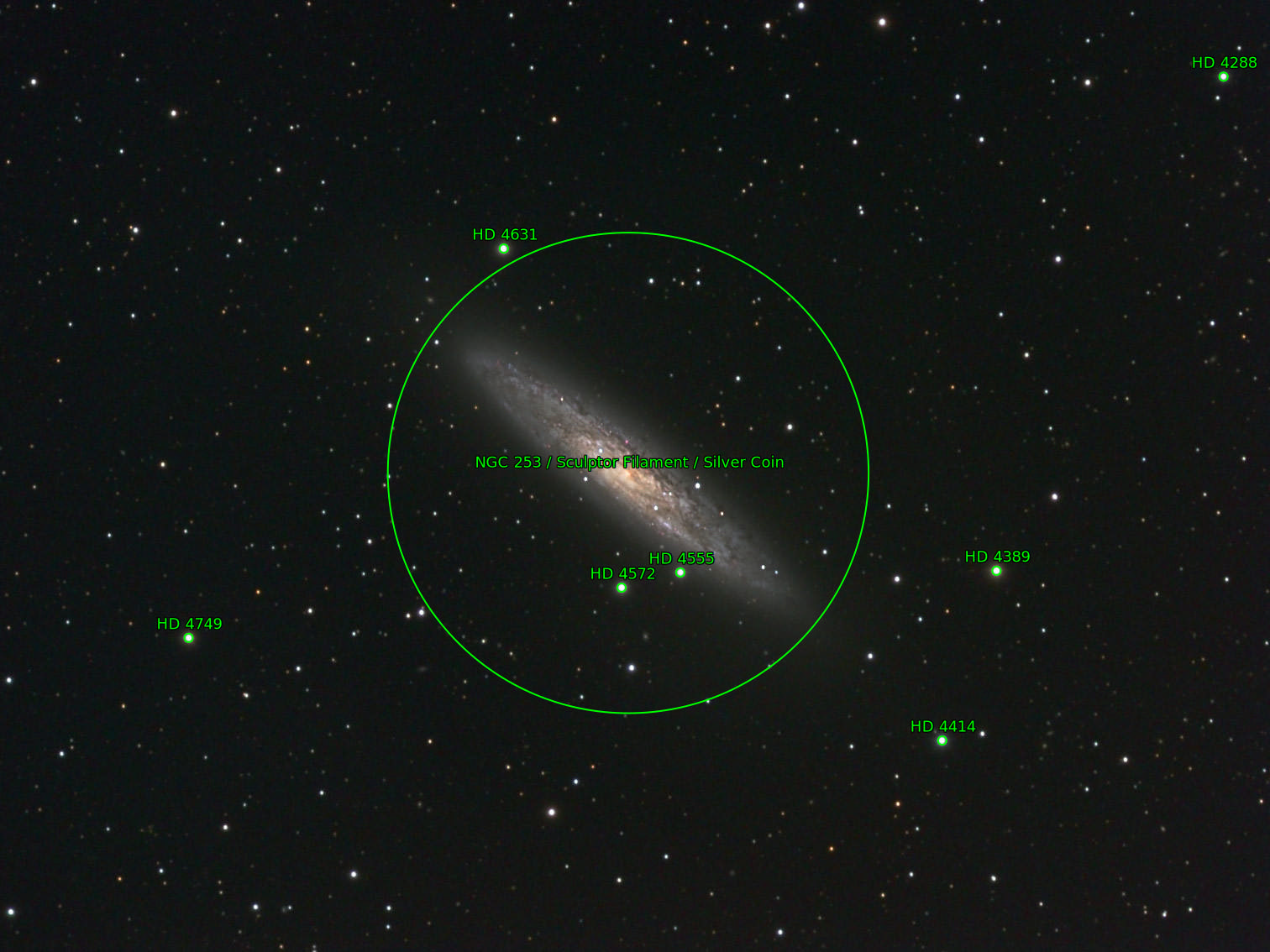Sternkarten-Overlay (Astrometry.net)