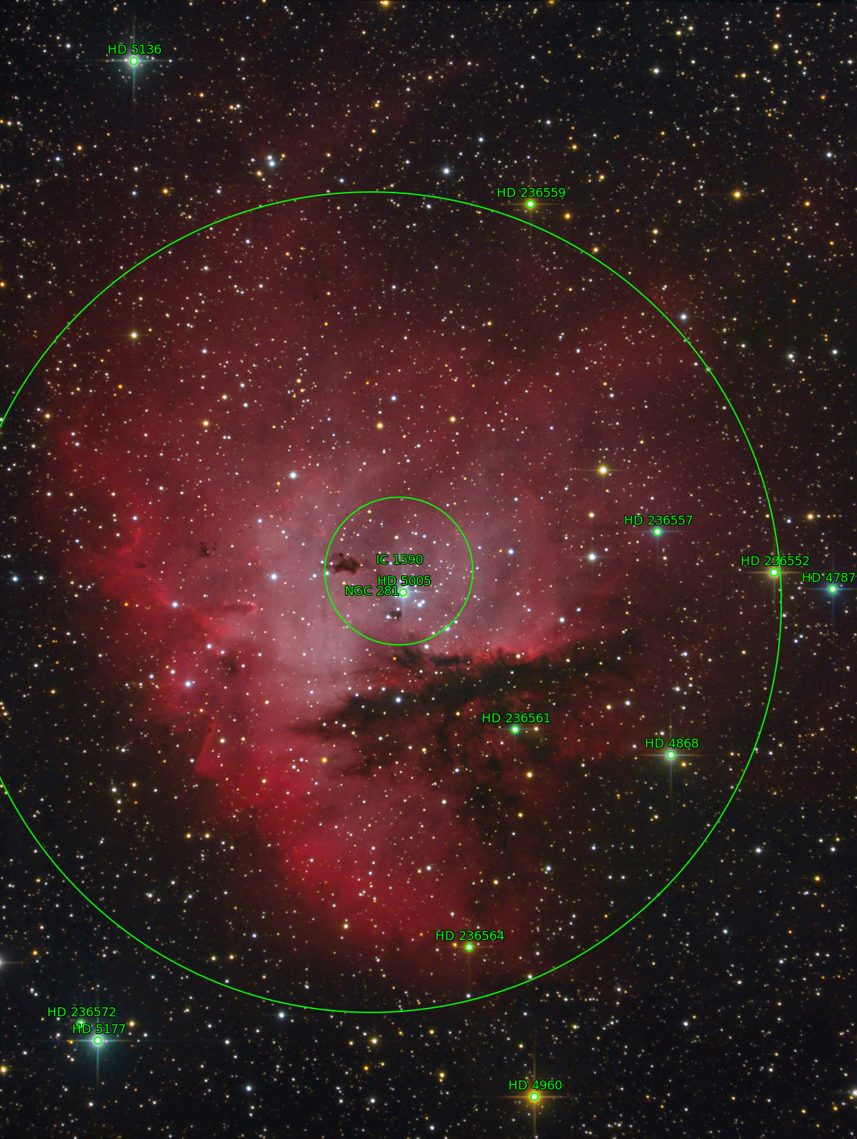 Sternkarten-Overlay (Astrometry.net)