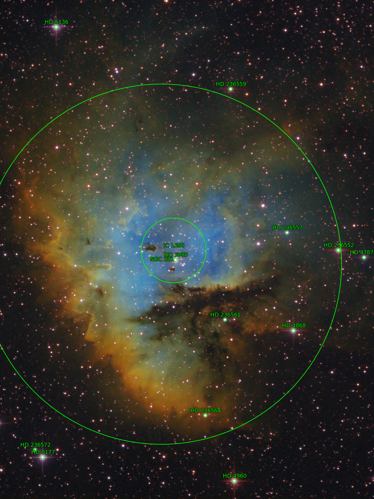 Sternkarten-Overlay (Astrometry.net)