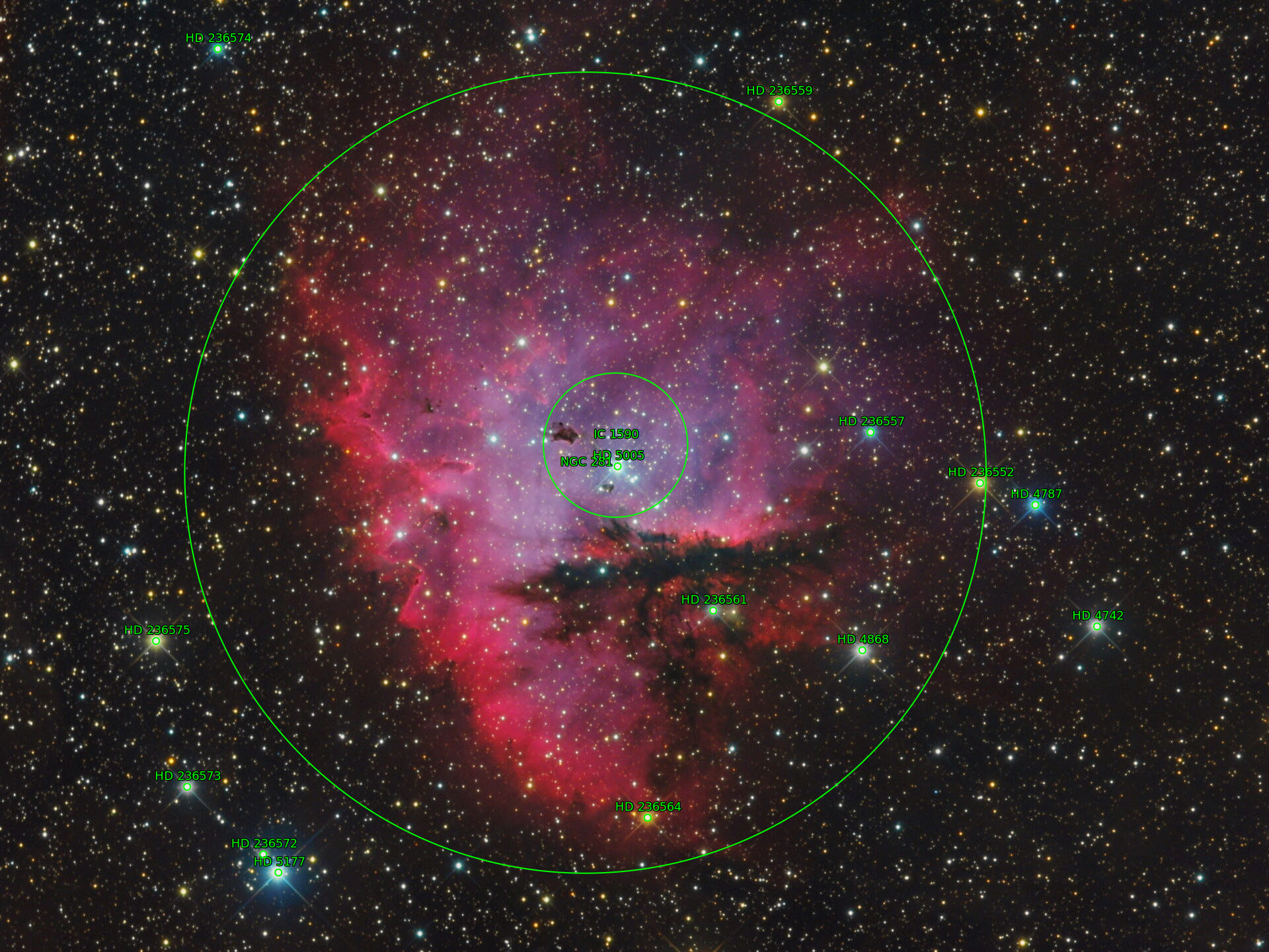 Sternkarten-Overlay (Astrometry.net)