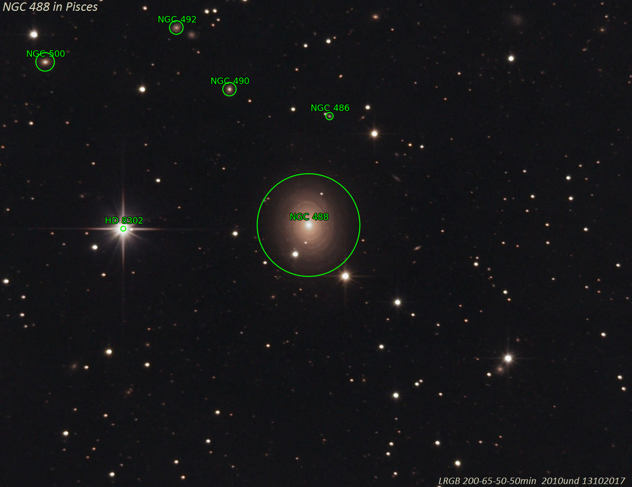 Sternkarten-Overlay (Astrometry.net)