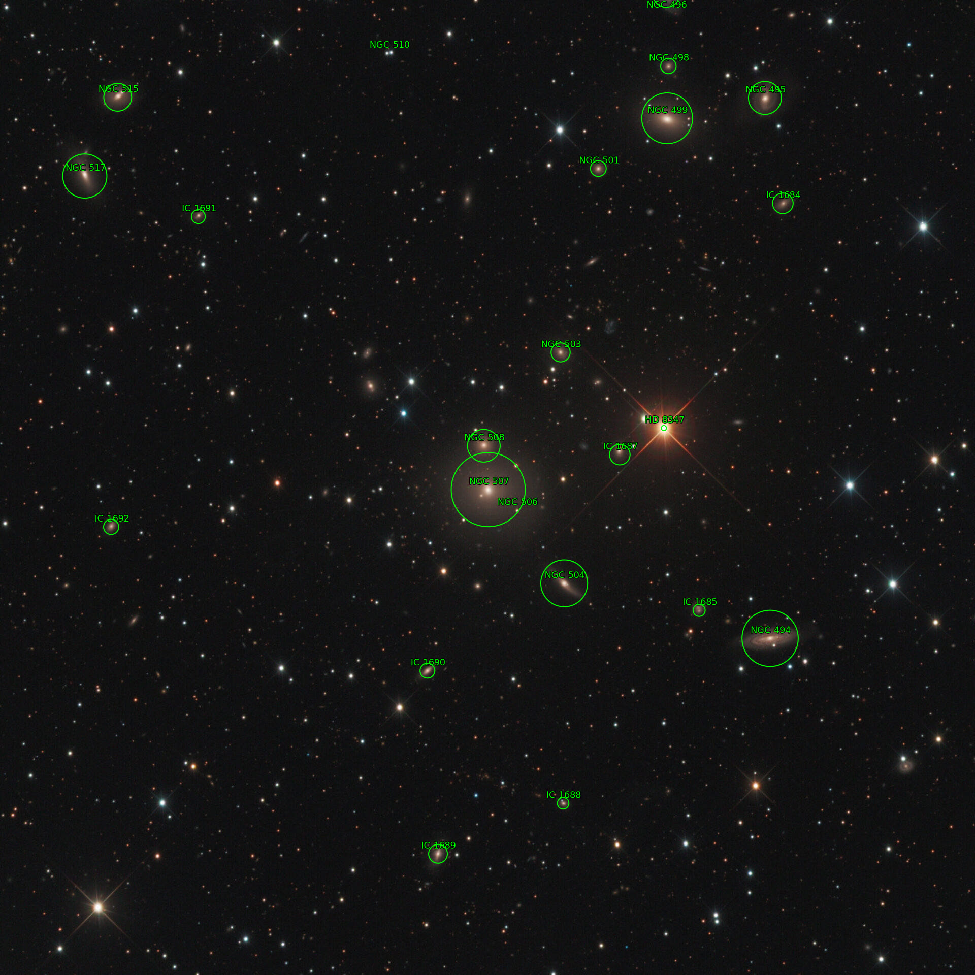 Sternkarten-Overlay (Astrometry.net)