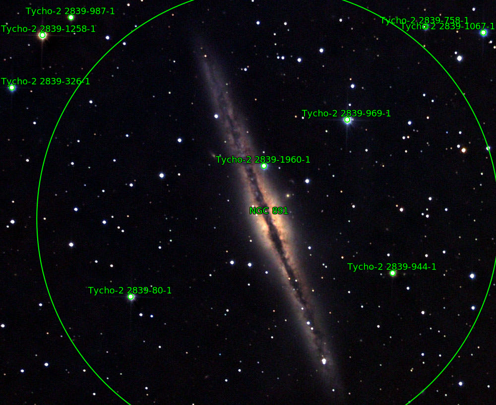 Sternkarten-Overlay (Astrometry.net)