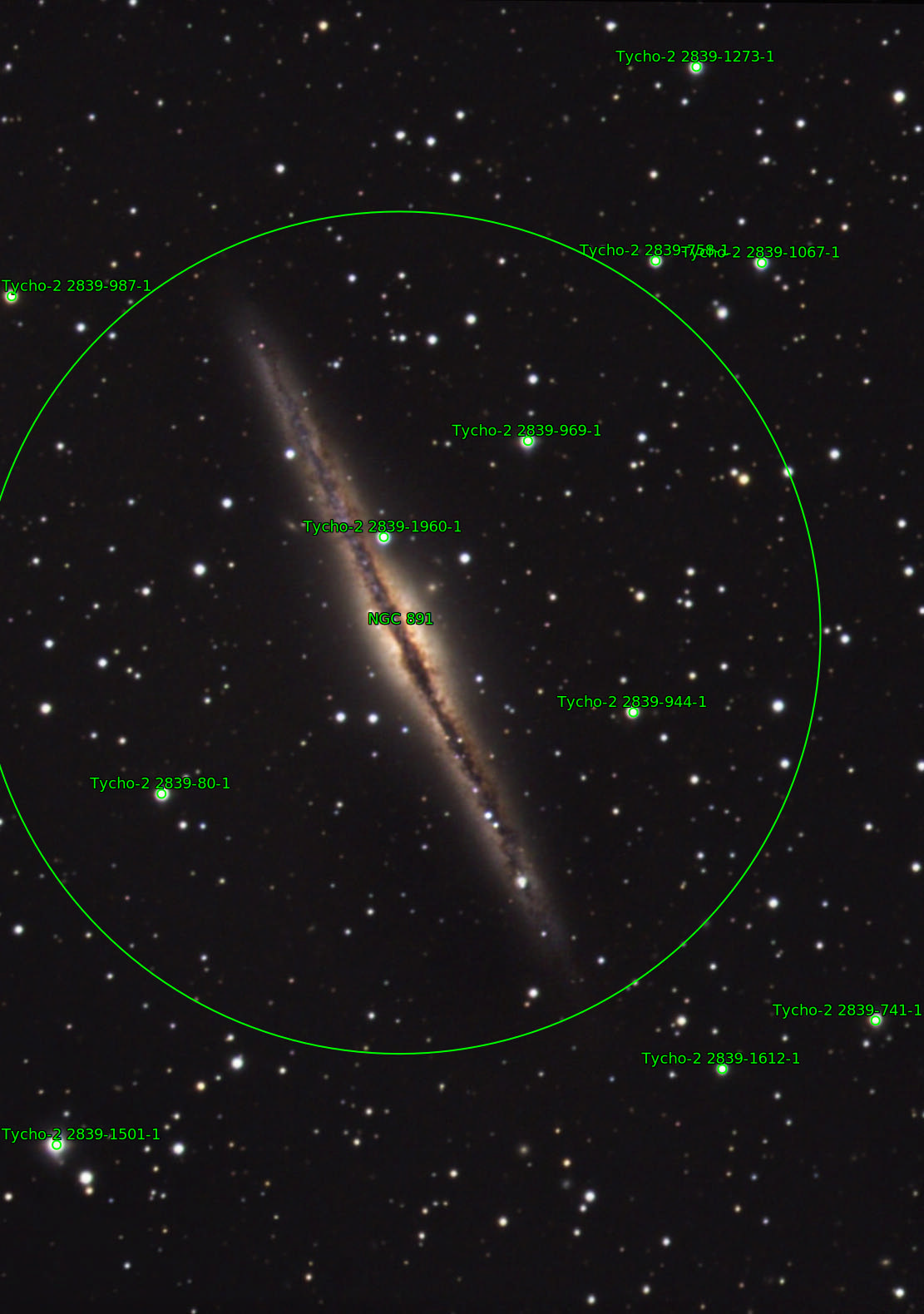 Sternkarten-Overlay (Astrometry.net)