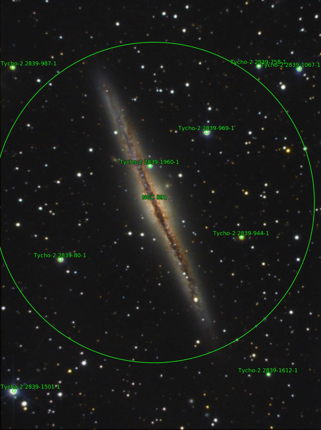 Sternkarten-Overlay (Astrometry.net)