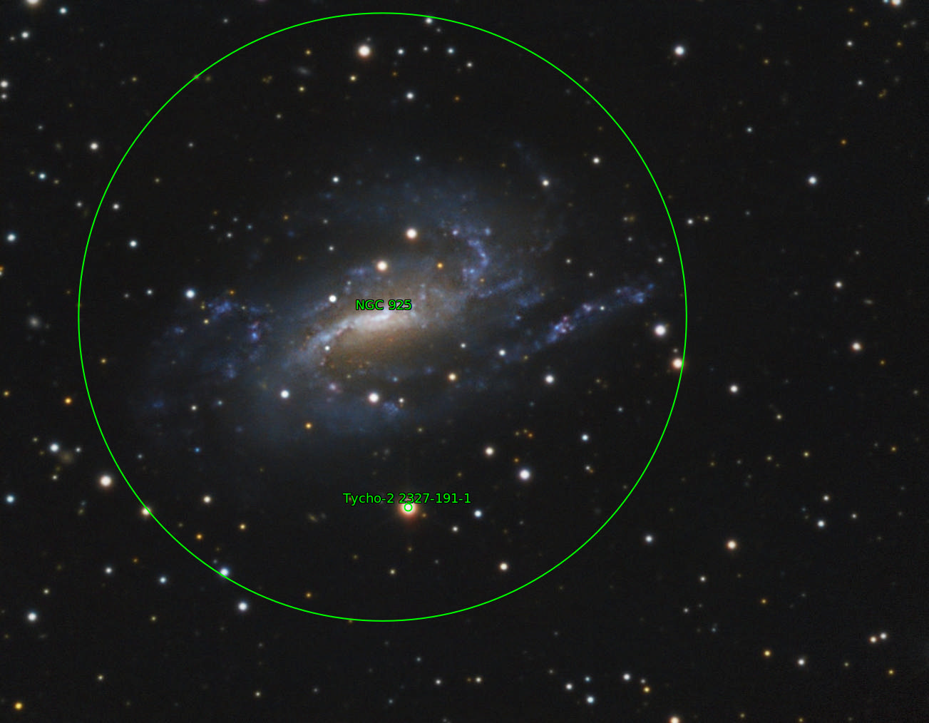 Sternkarten-Overlay (Astrometry.net)