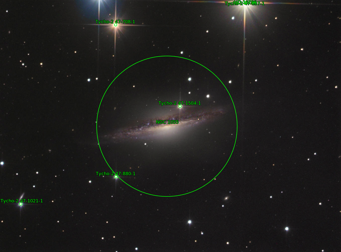 Sternkarten-Overlay (Astrometry.net)