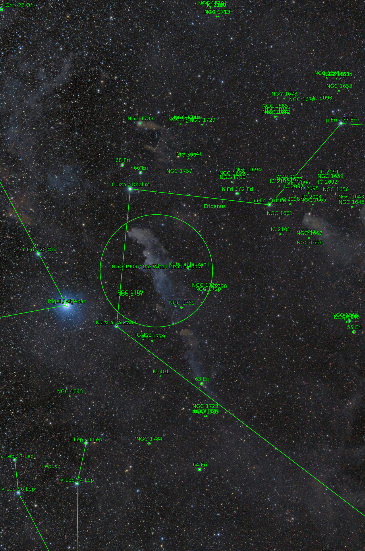 Sternkarten-Overlay (Astrometry.net)