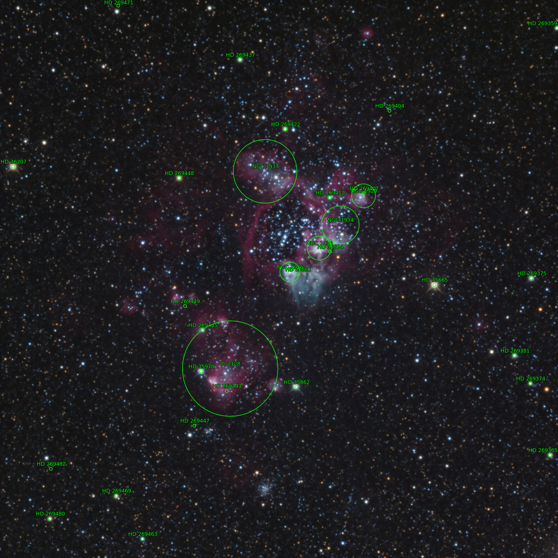 Sternkarten-Overlay (Astrometry.net)