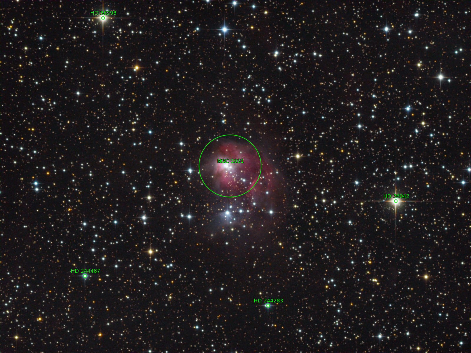 Sternkarten-Overlay (Astrometry.net)
