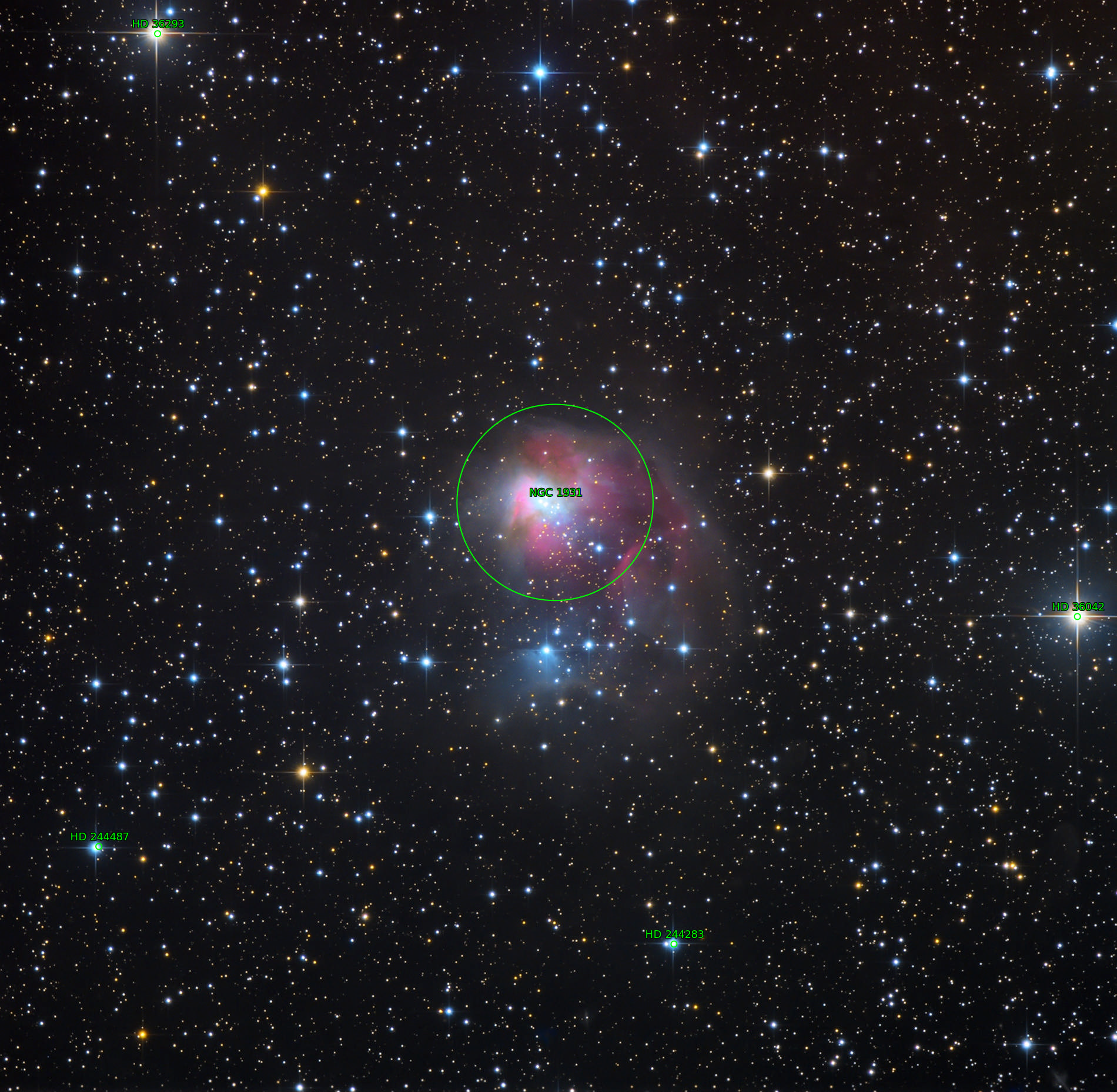 Sternkarten-Overlay (Astrometry.net)