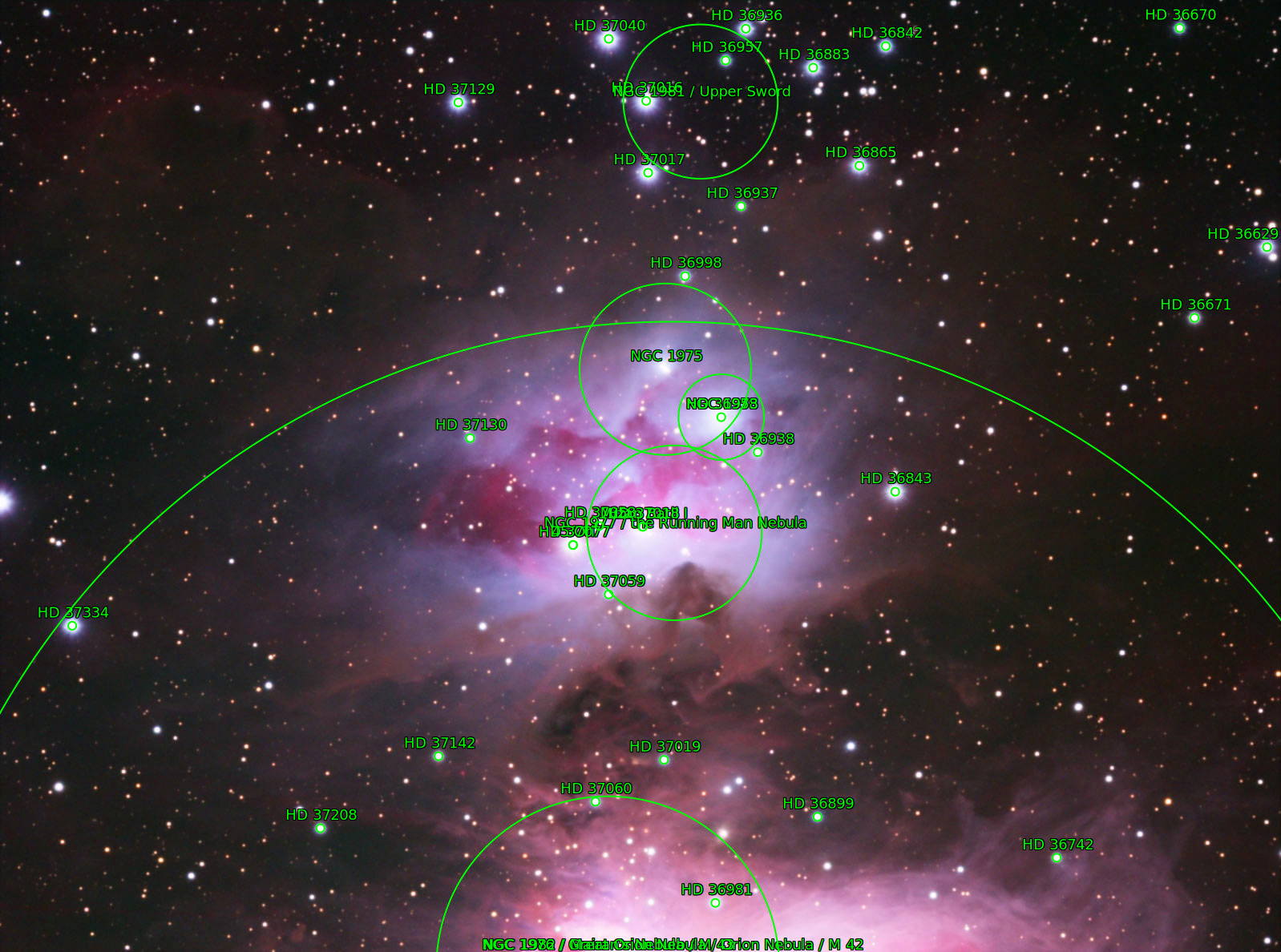 Sternkarten-Overlay (Astrometry.net)
