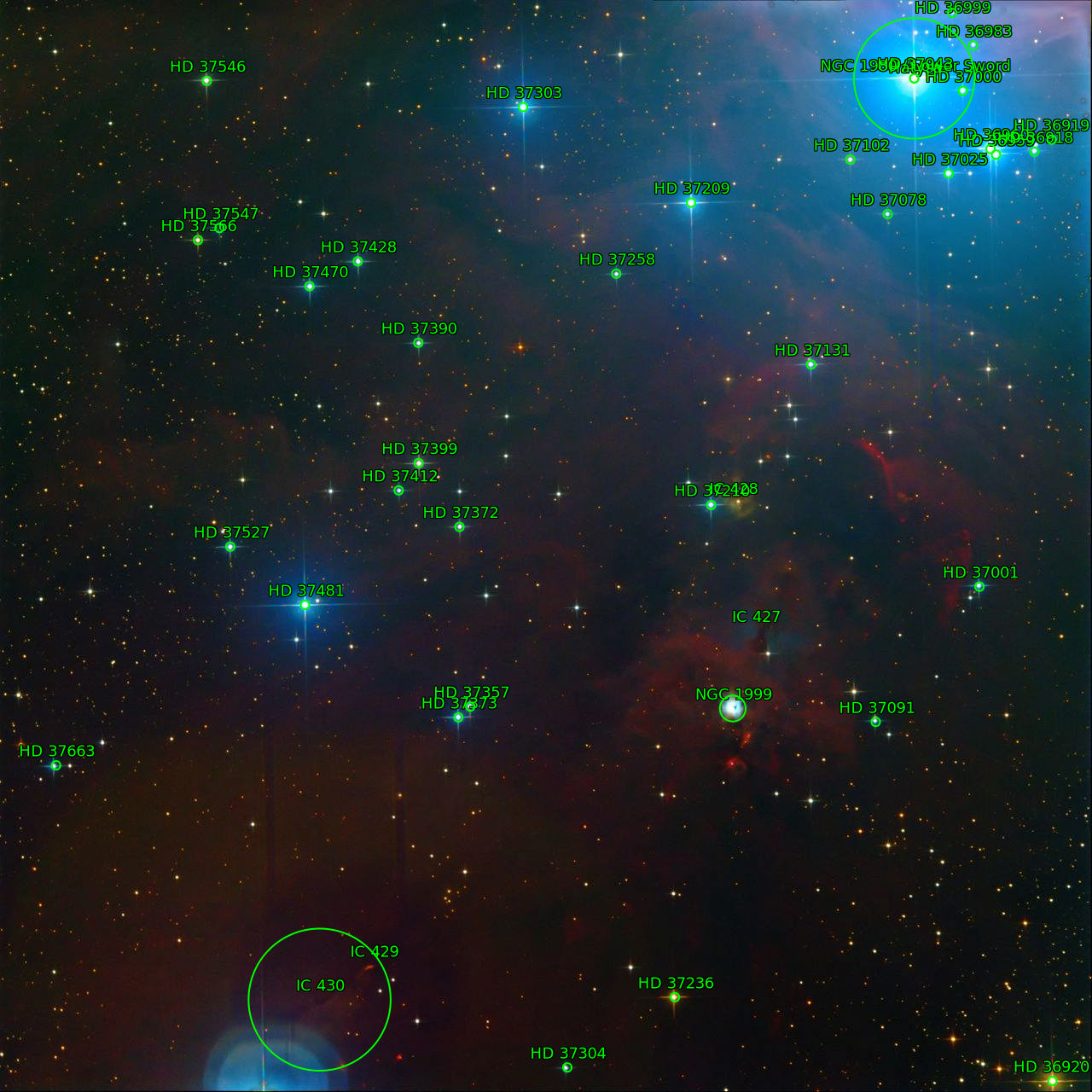 Sternkarten-Overlay (Astrometry.net)