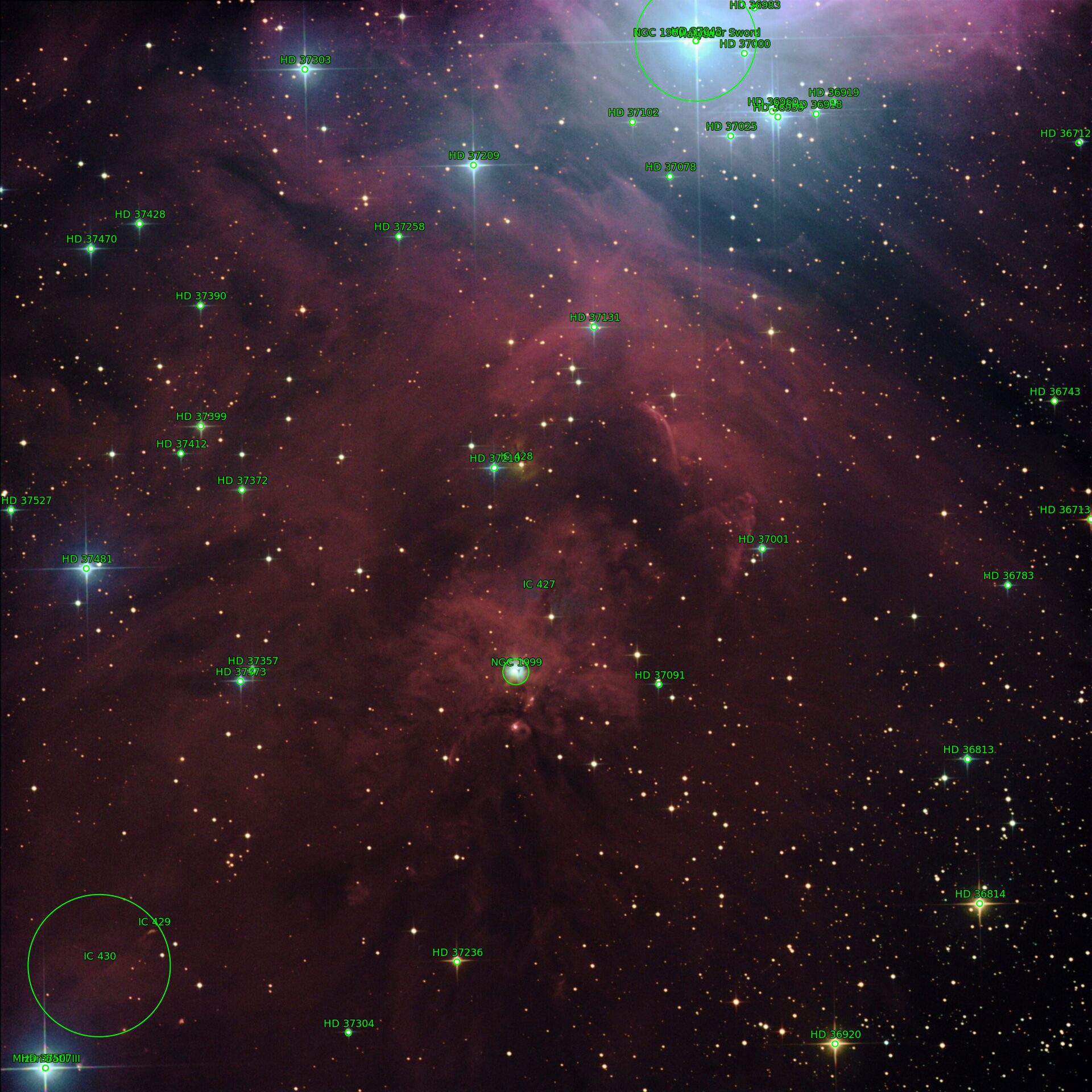 Sternkarten-Overlay (Astrometry.net)