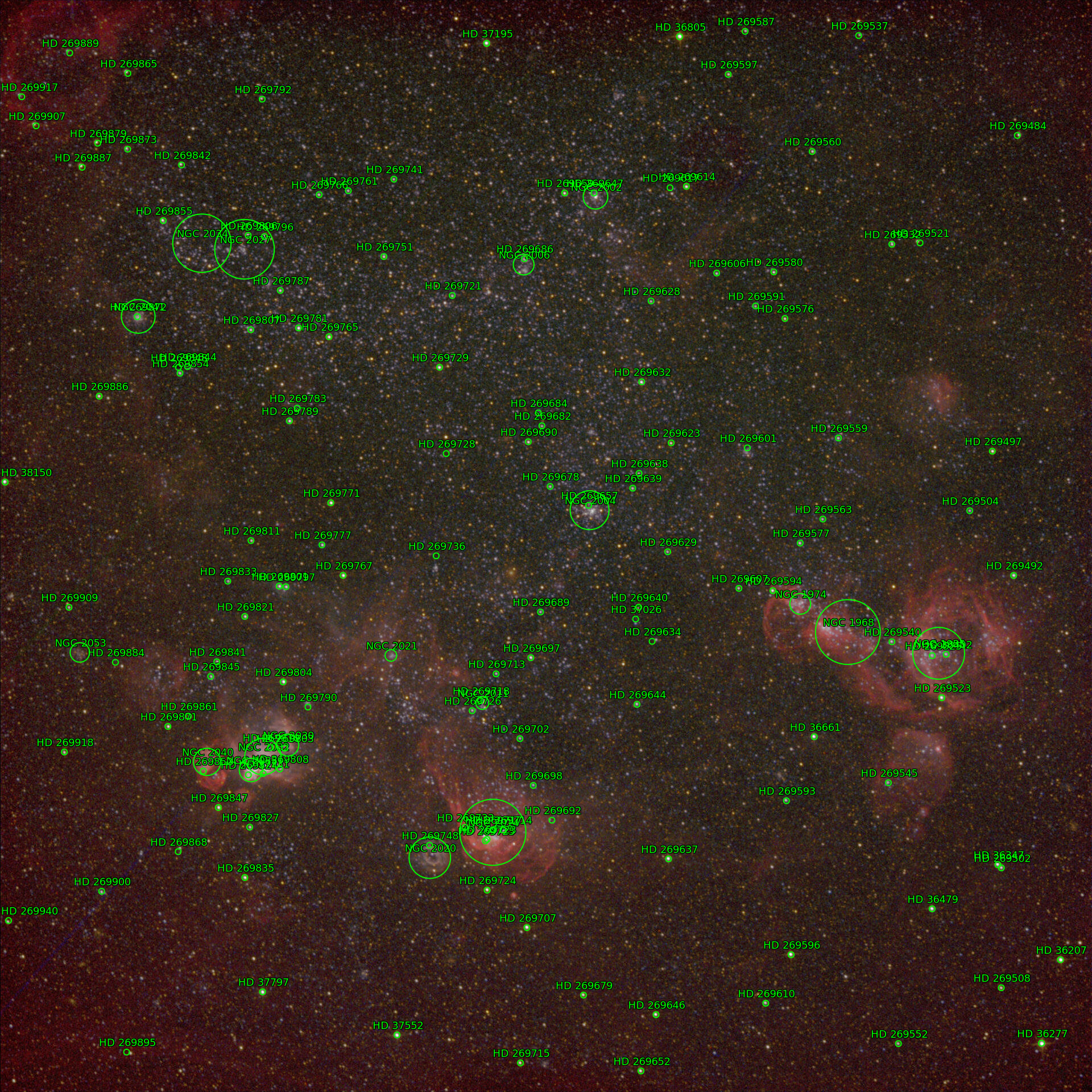 Sternkarten-Overlay (Astrometry.net)