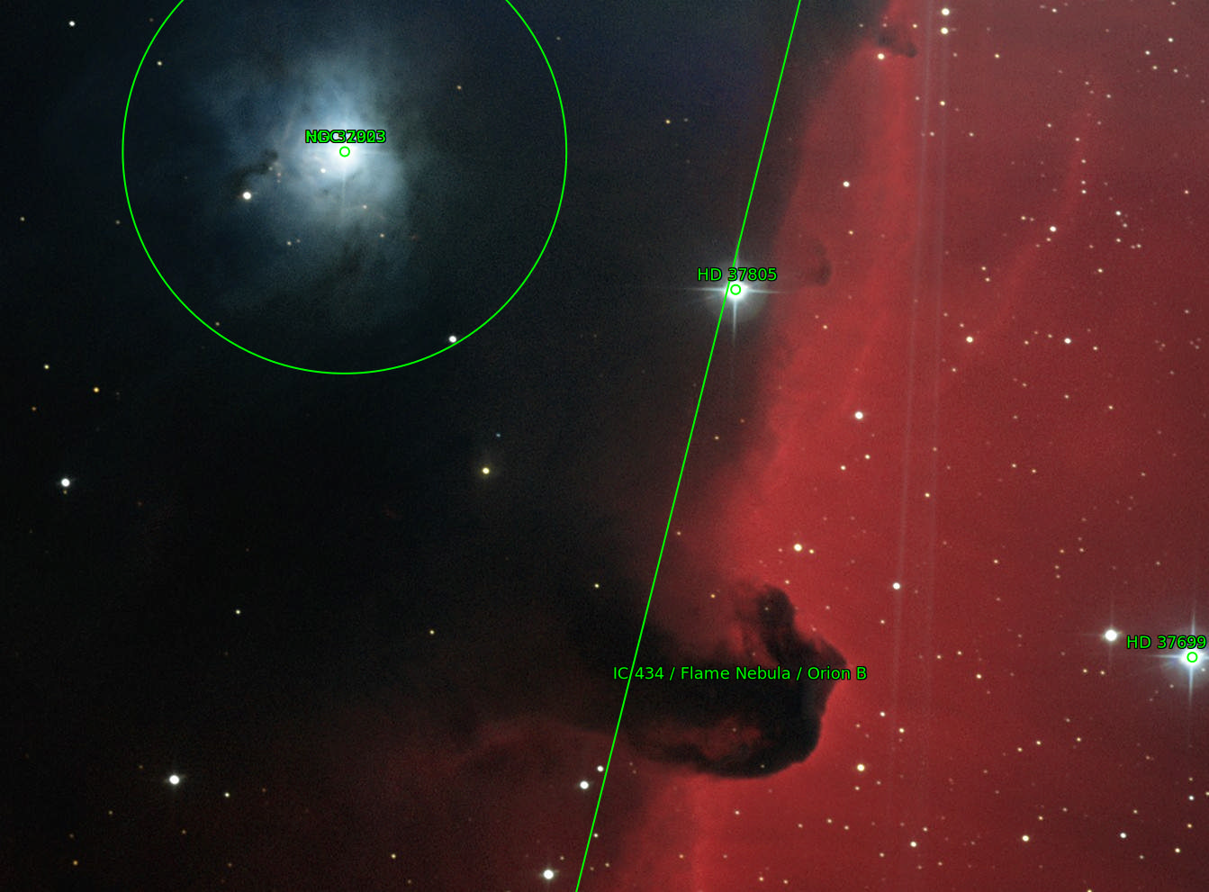 Sternkarten-Overlay (Astrometry.net)