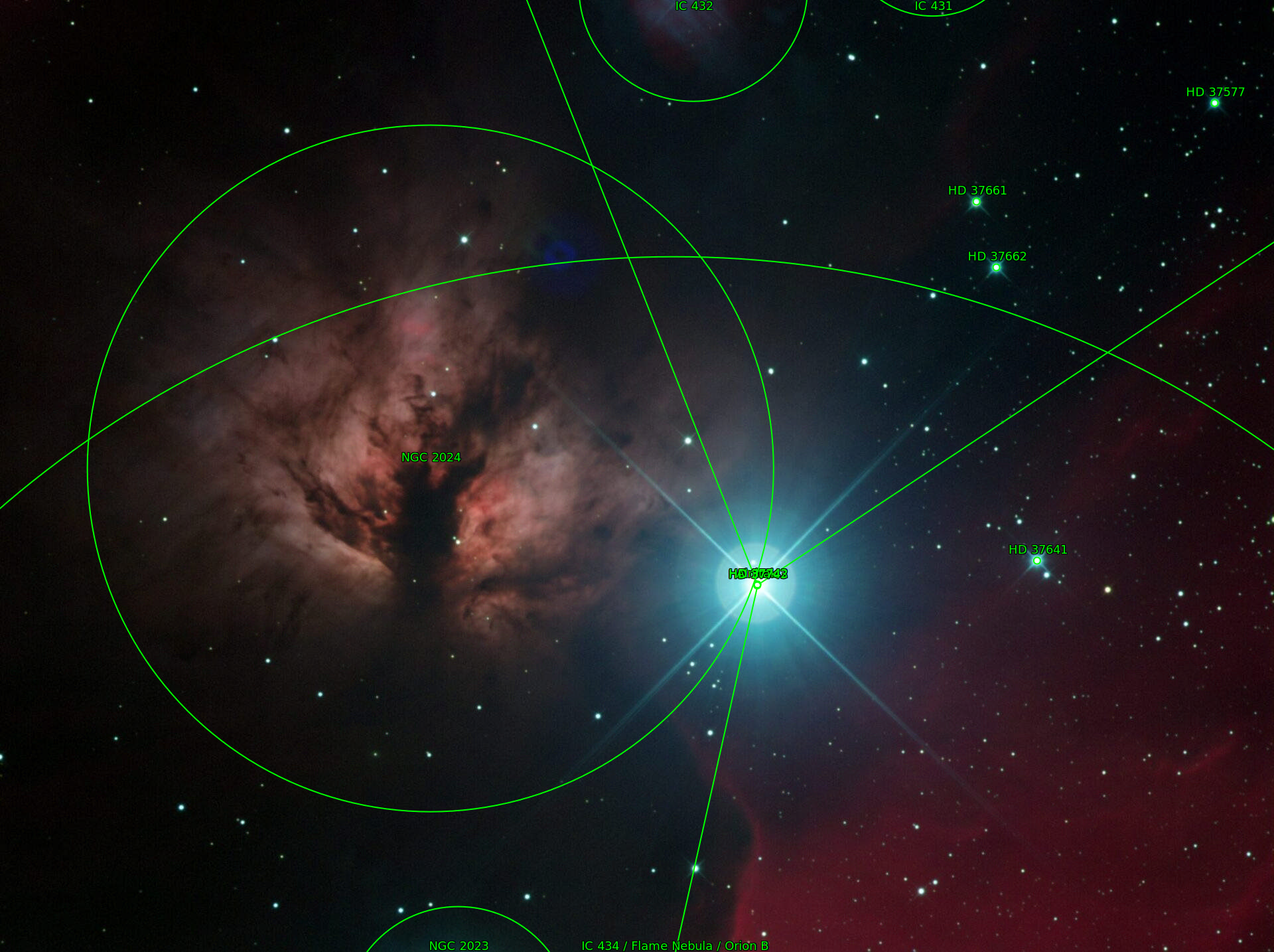 Sternkarten-Overlay (Astrometry.net)