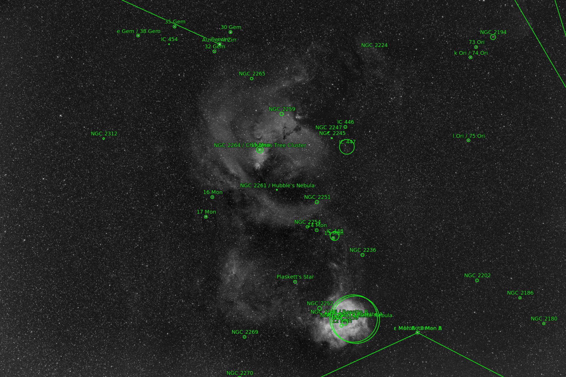 Sternkarten-Overlay (Astrometry.net)