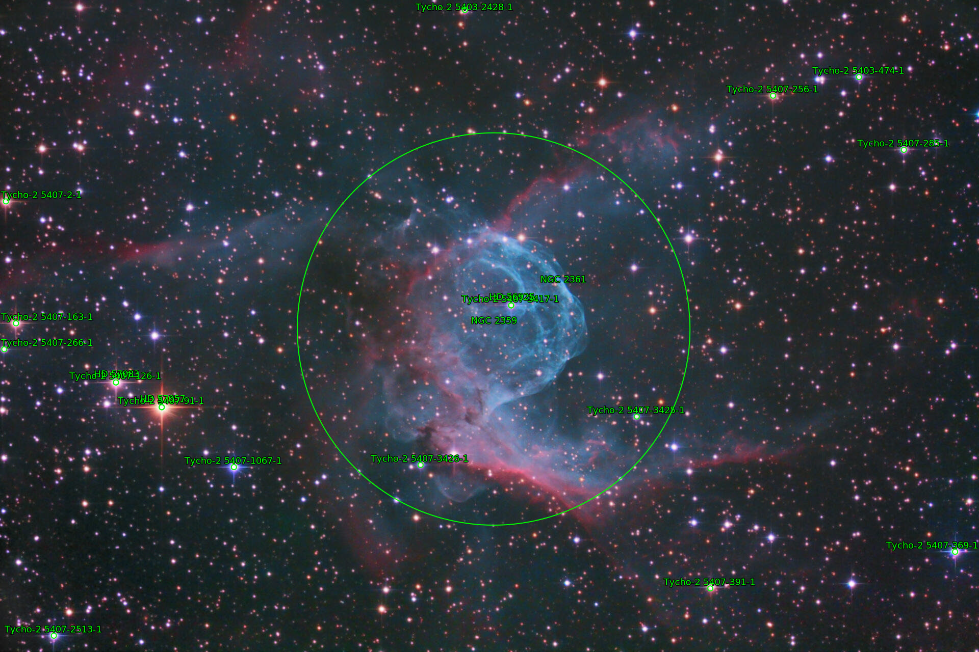 Sternkarten-Overlay (Astrometry.net)
