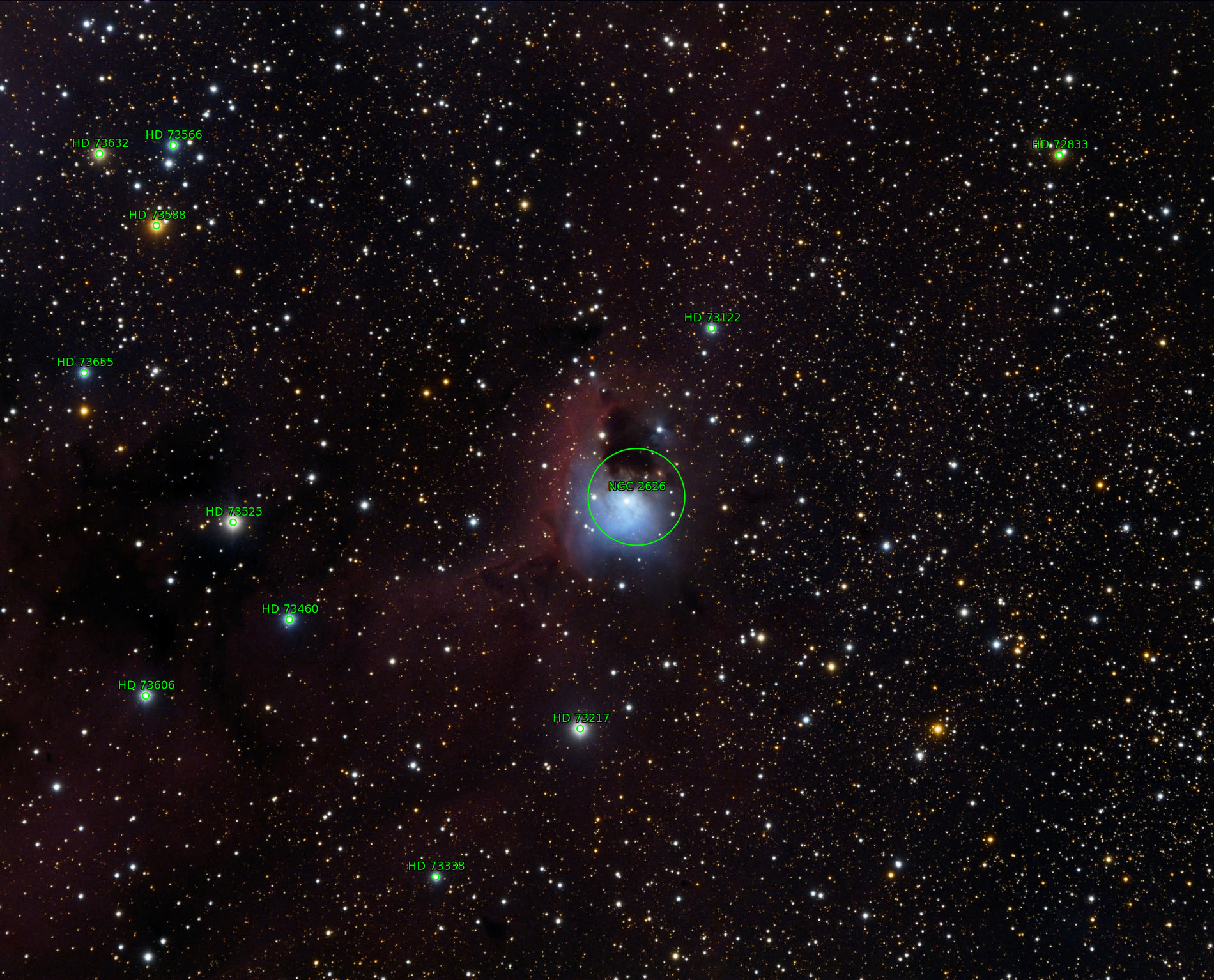 Sternkarten-Overlay (Astrometry.net)
