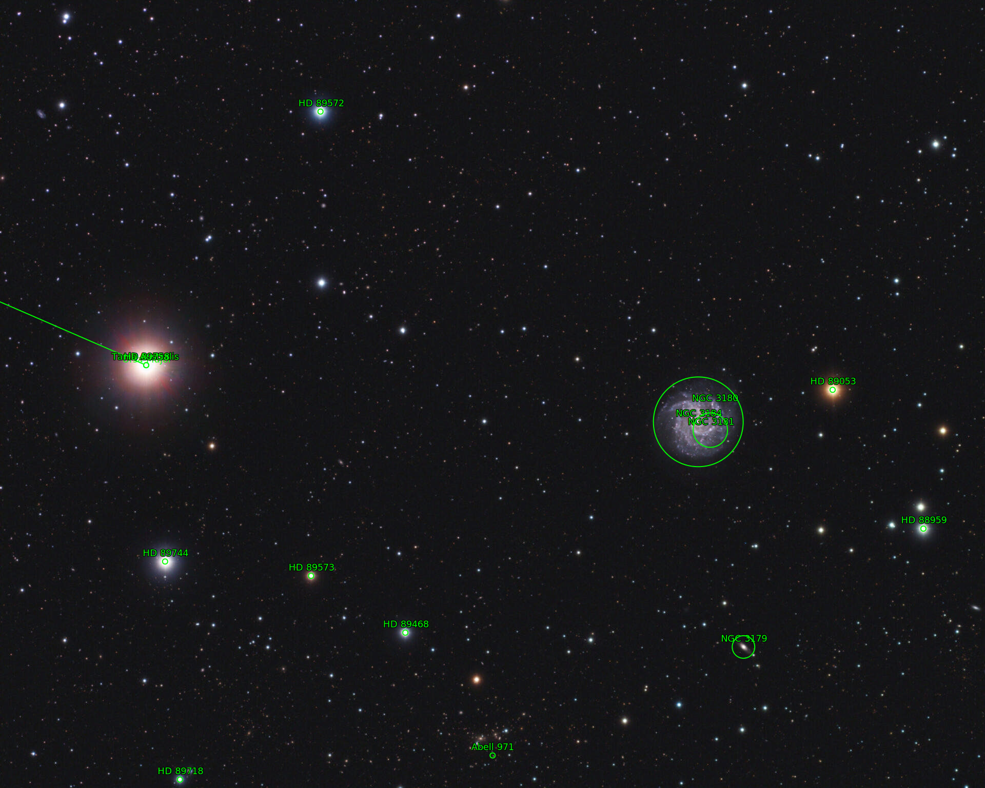 Sternkarten-Overlay (Astrometry.net)