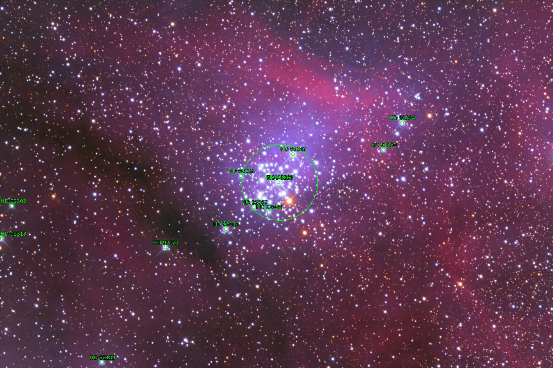 Sternkarten-Overlay (Astrometry.net)
