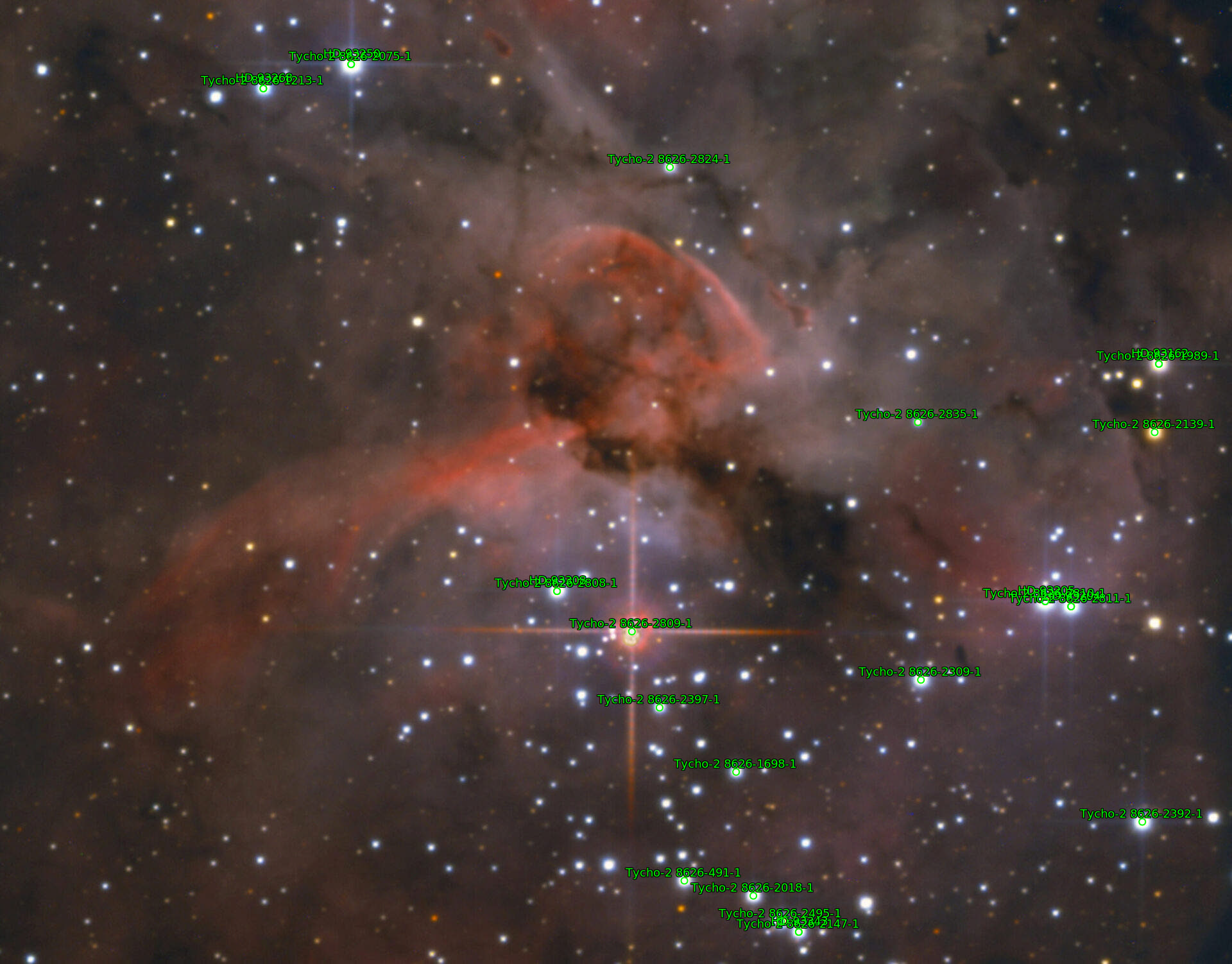 Sternkarten-Overlay (Astrometry.net)