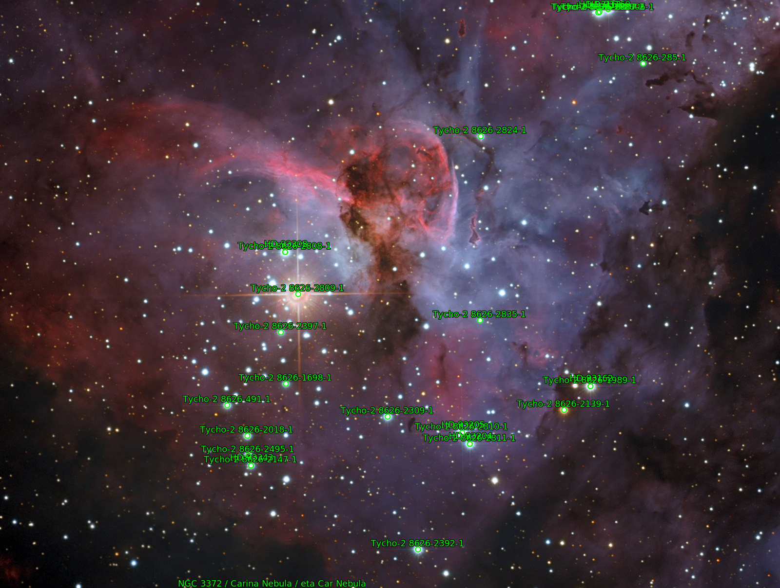 Sternkarten-Overlay (Astrometry.net)