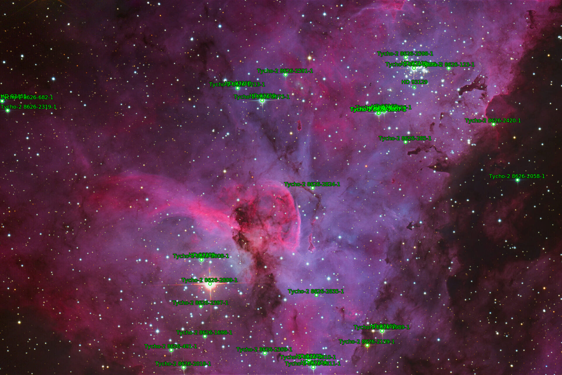 Sternkarten-Overlay (Astrometry.net)