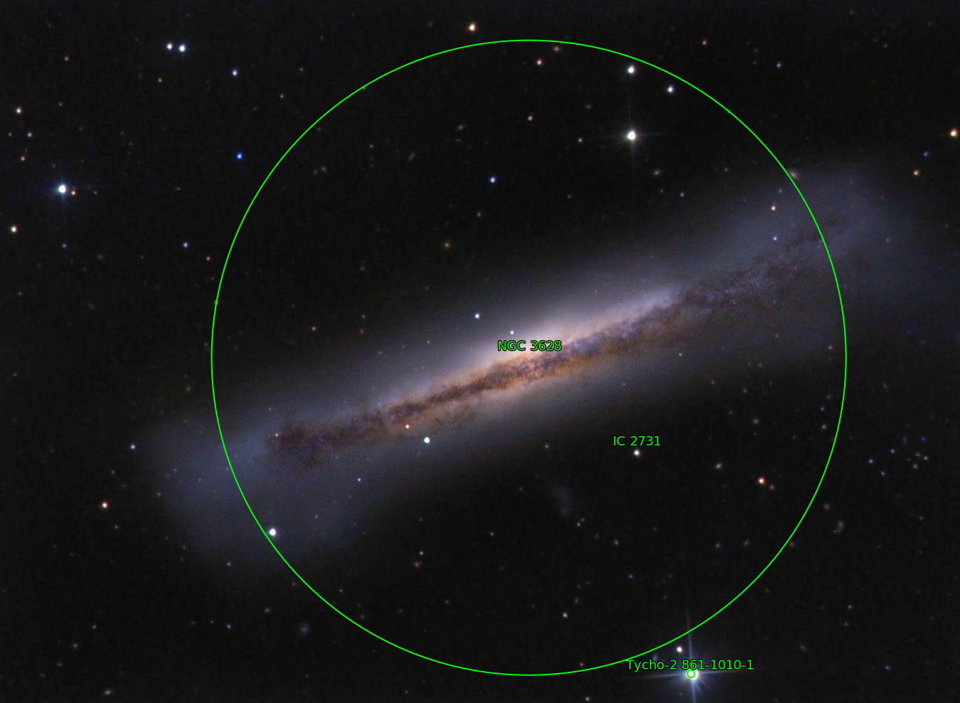 Sternkarten-Overlay (Astrometry.net)