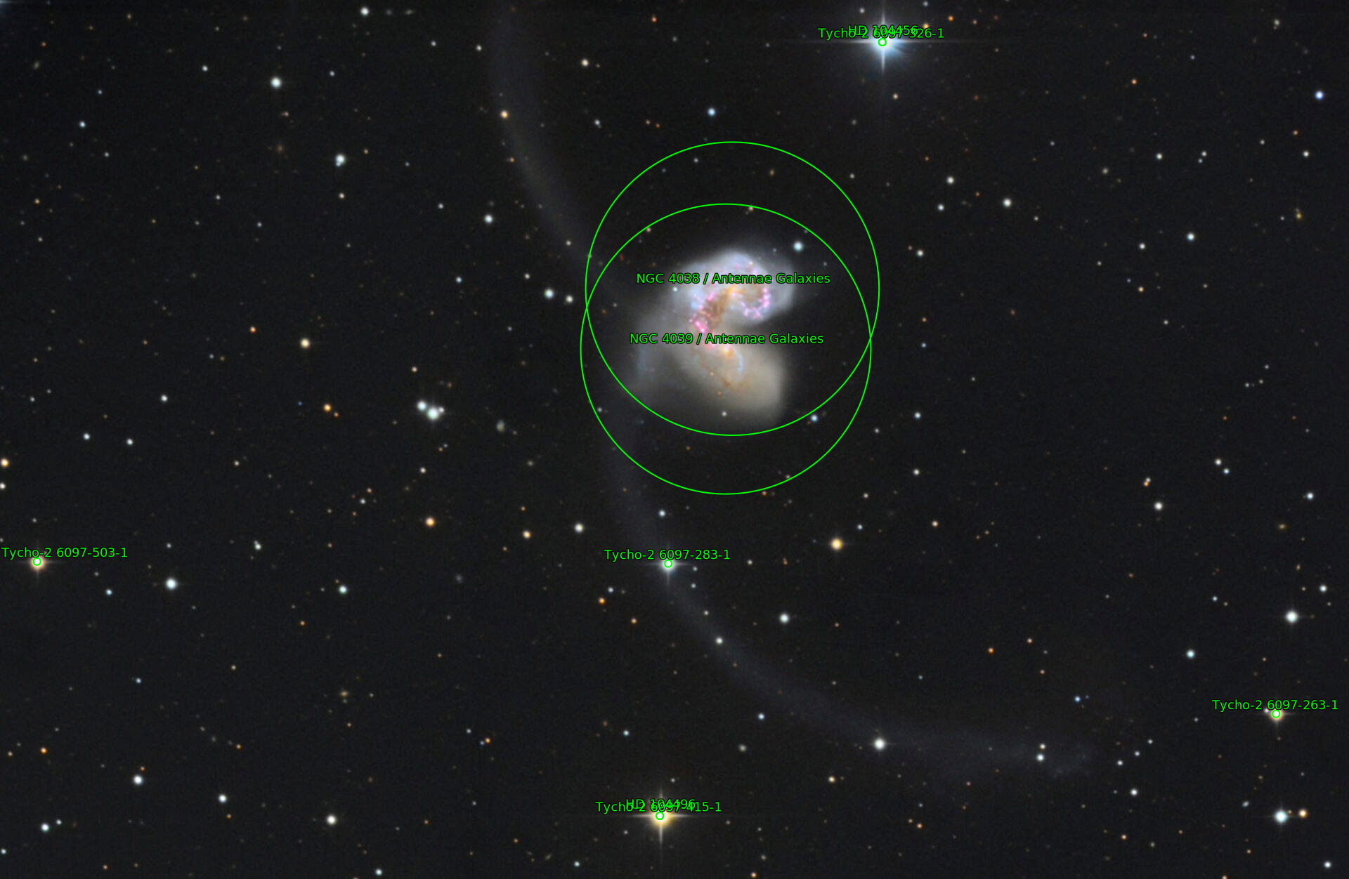 Sternkarten-Overlay (Astrometry.net)