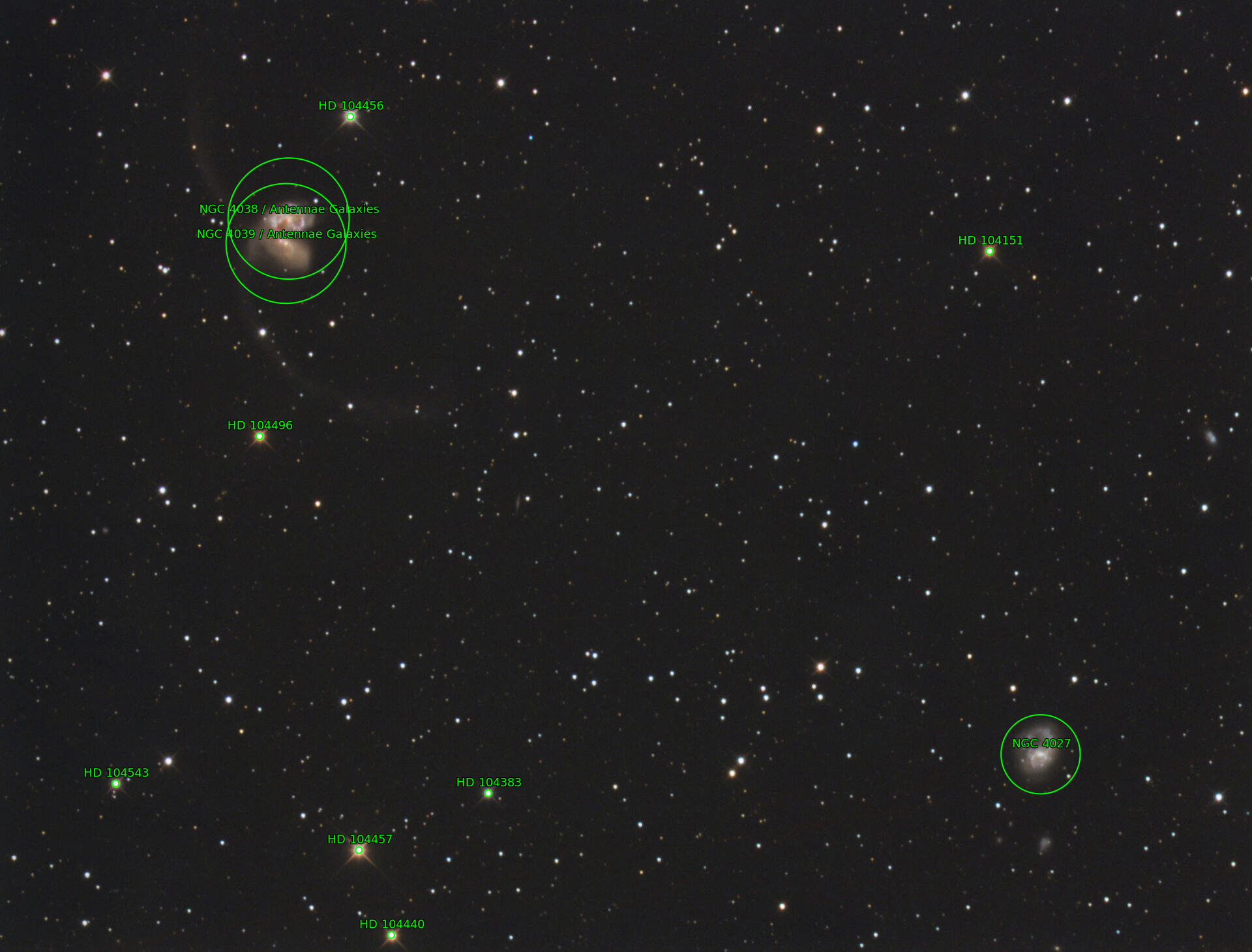 Sternkarten-Overlay (Astrometry.net)