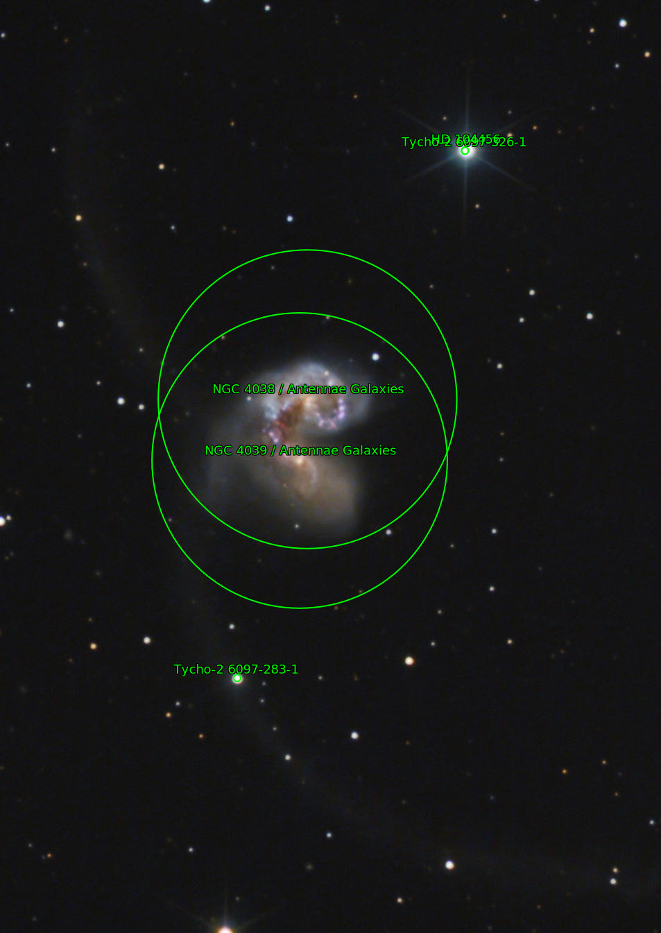 Sternkarten-Overlay (Astrometry.net)