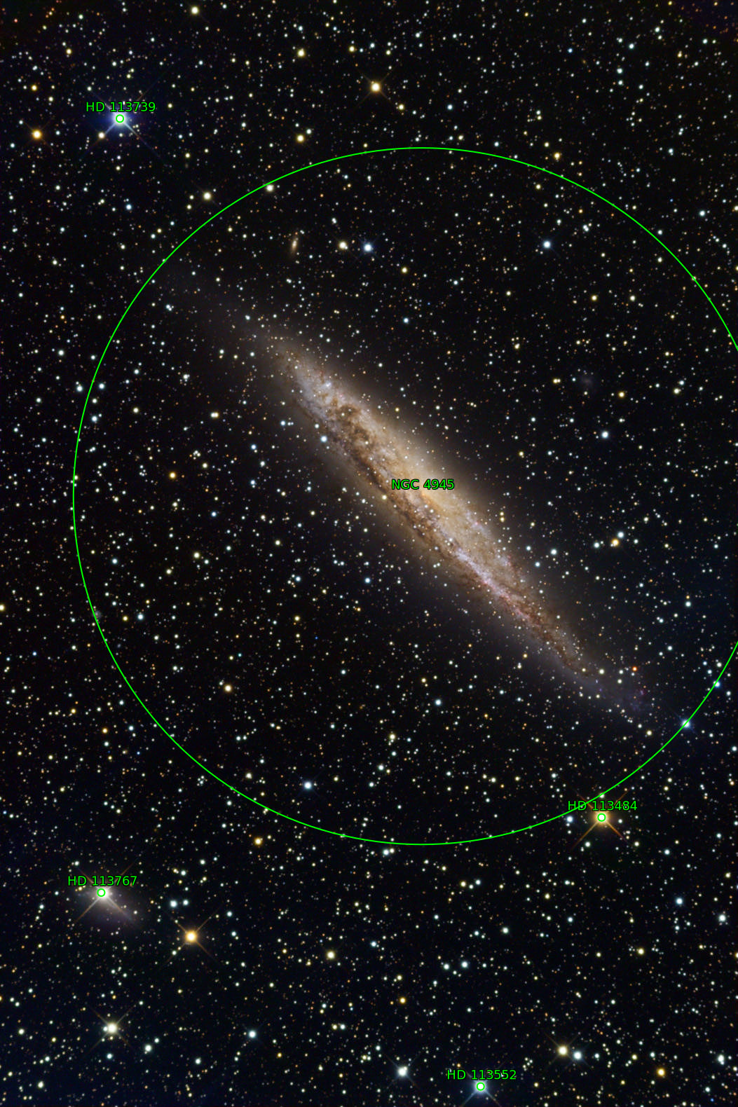 Sternkarten-Overlay (Astrometry.net)