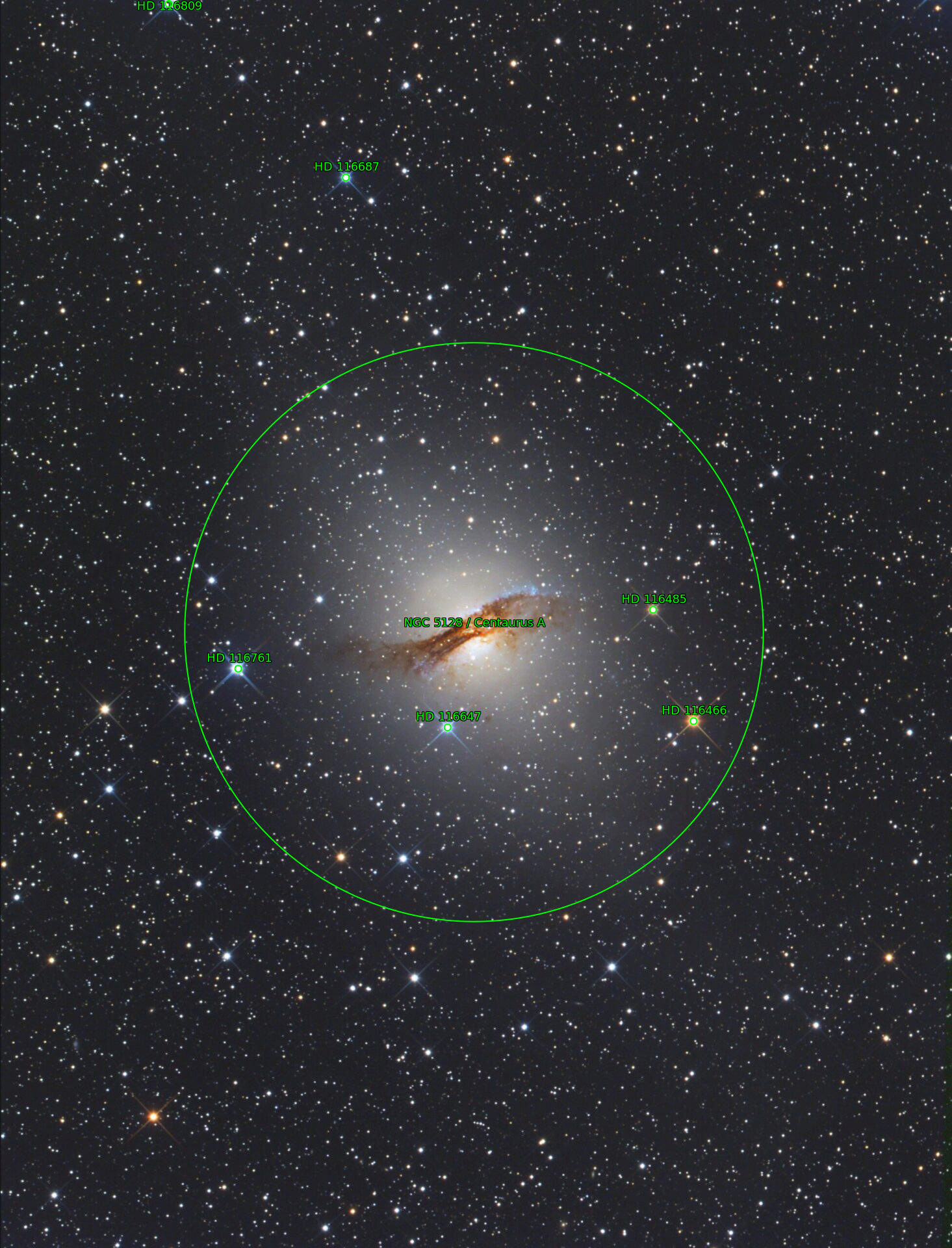 Sternkarten-Overlay (Astrometry.net)