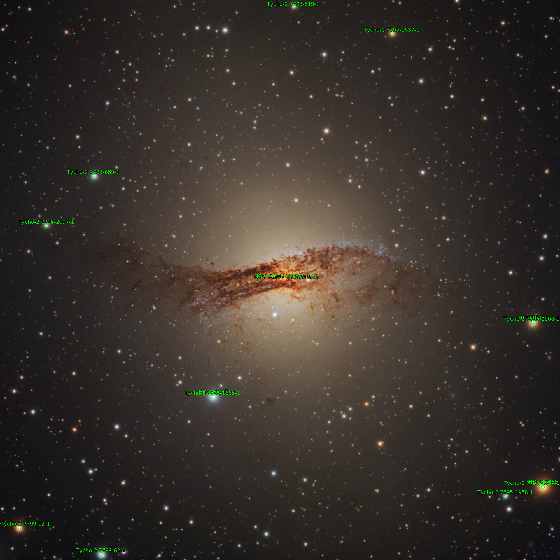 Sternkarten-Overlay (Astrometry.net)