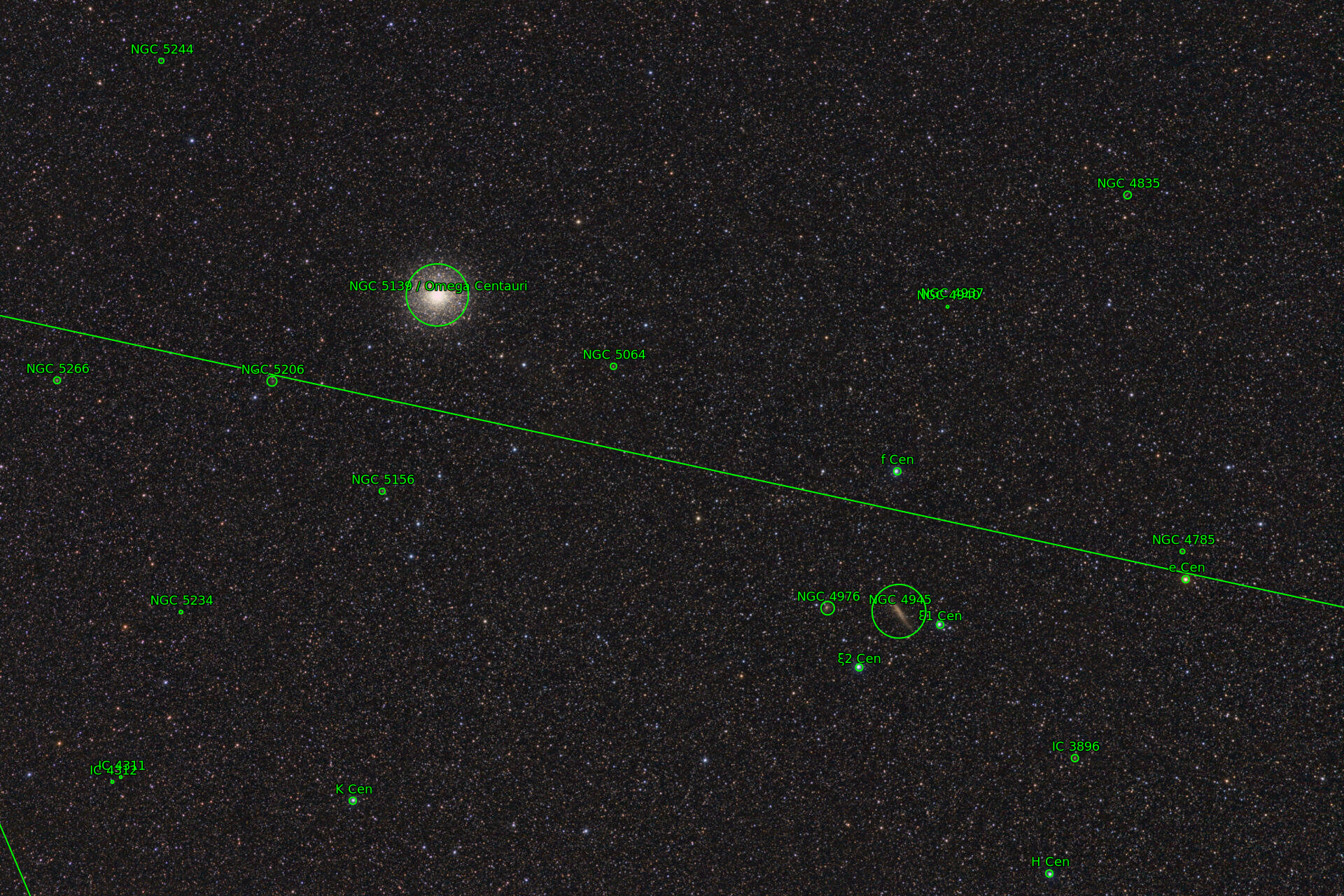 Sternkarten-Overlay (Astrometry.net)