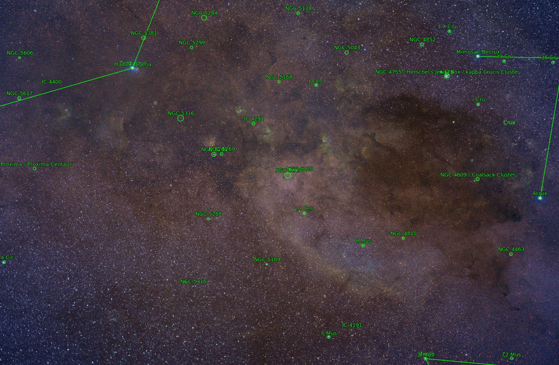 Sternkarten-Overlay (Astrometry.net)