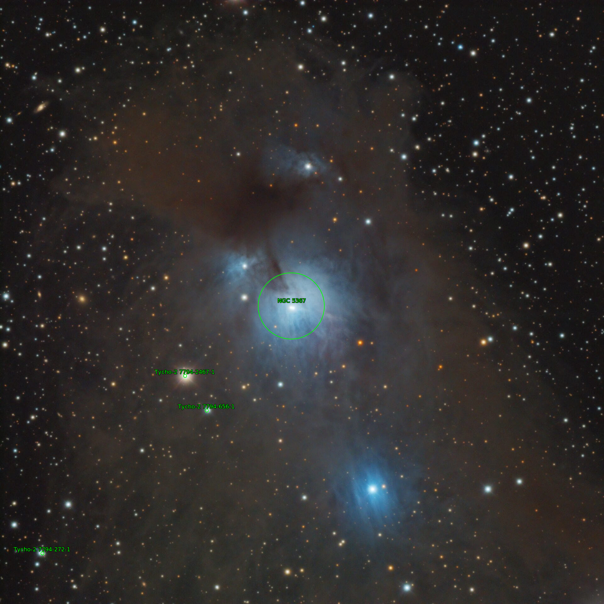 Sternkarten-Overlay (Astrometry.net)