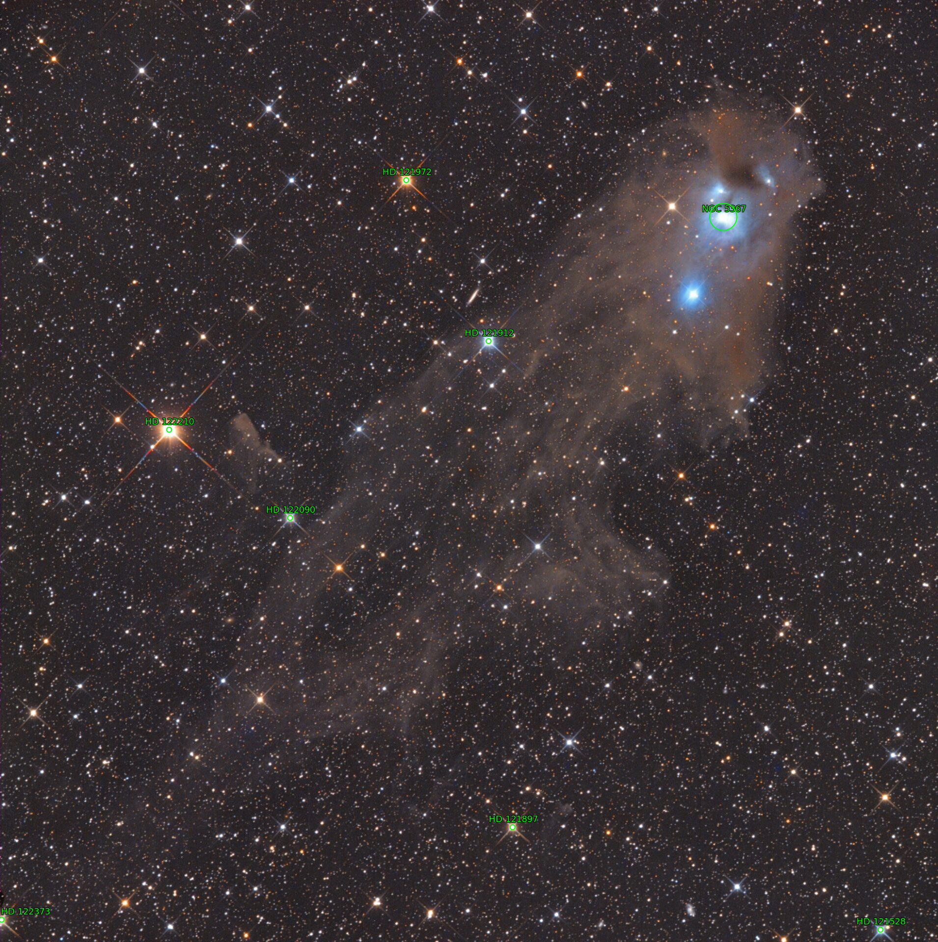 Sternkarten-Overlay (Astrometry.net)