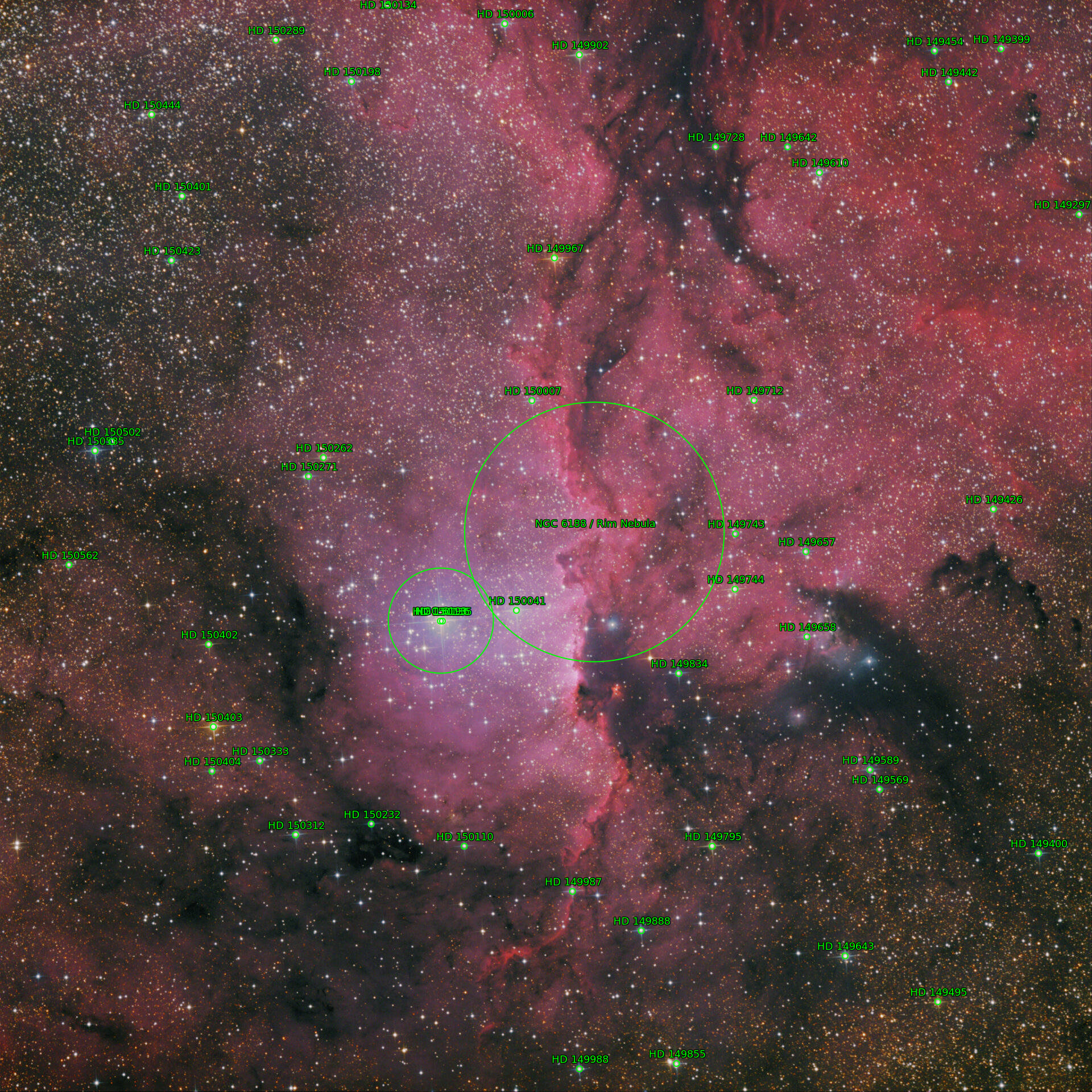 Sternkarten-Overlay (Astrometry.net)