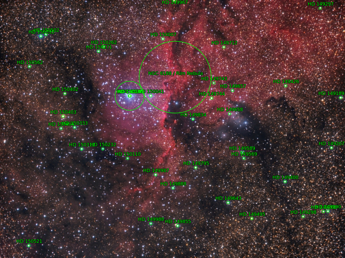 Sternkarten-Overlay (Astrometry.net)