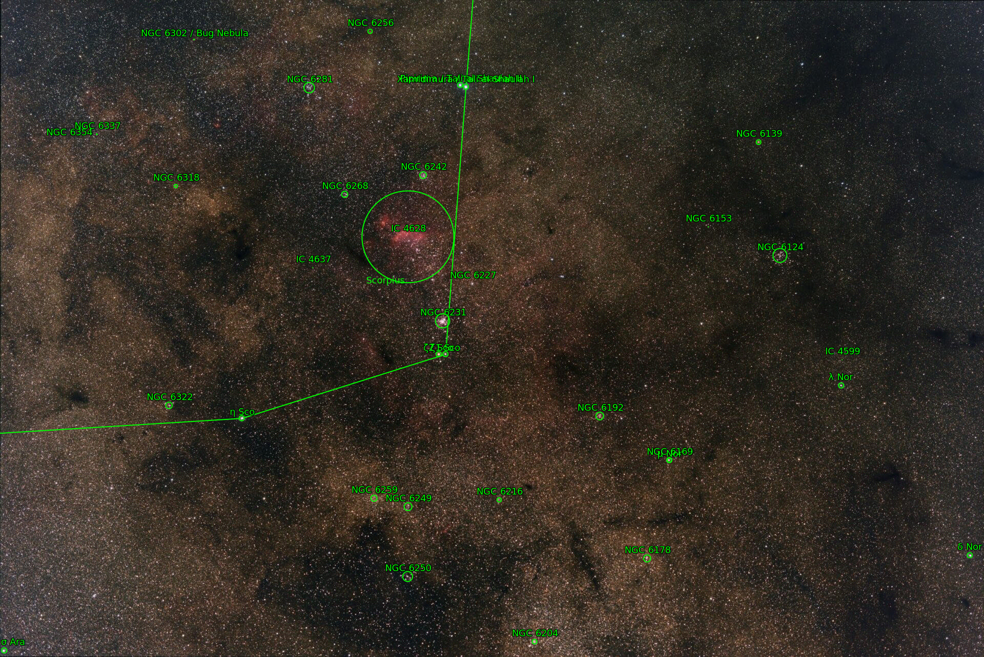 Sternkarten-Overlay (Astrometry.net)